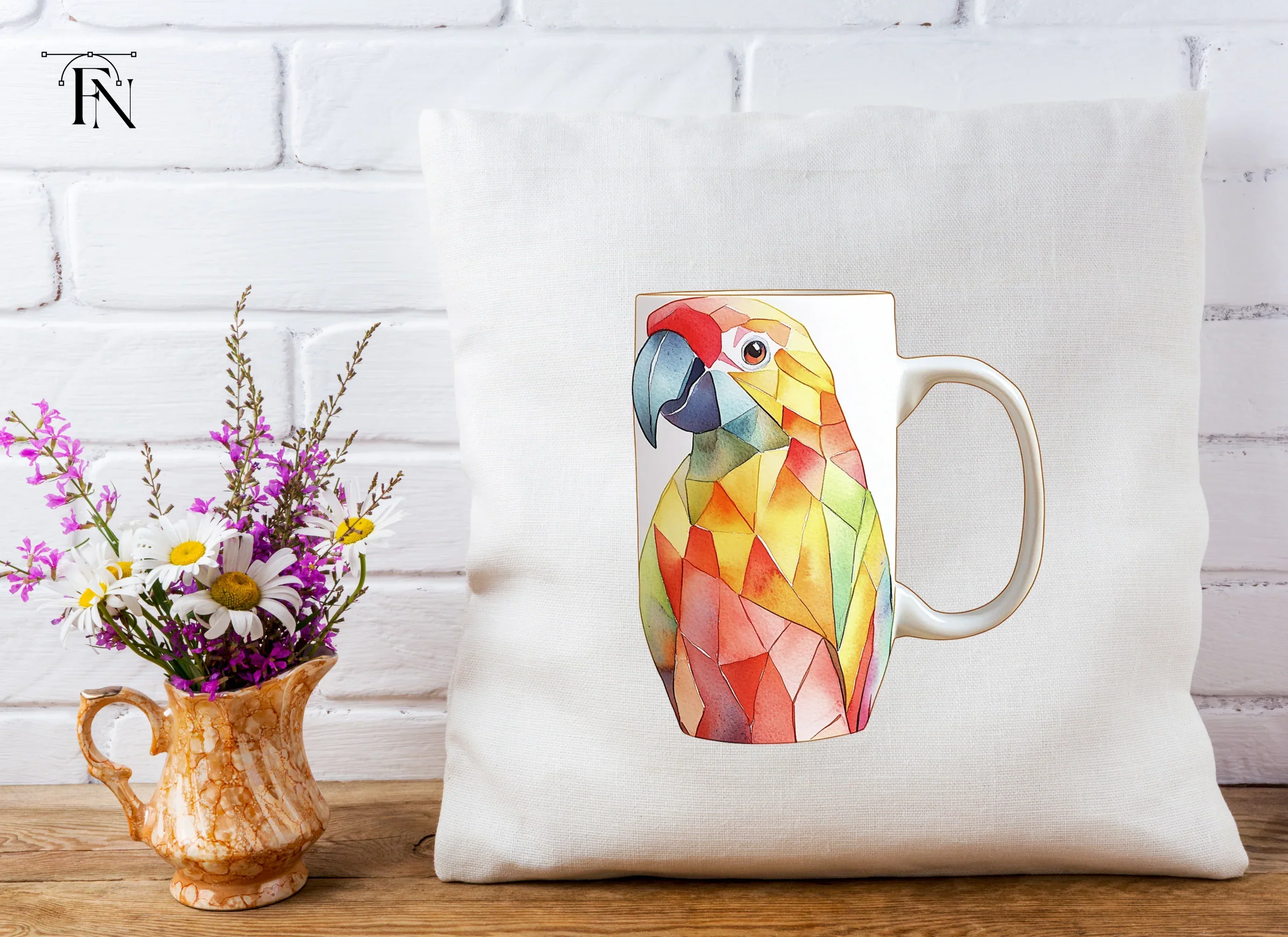 Geometric Parrot Clipart Bundle - Image 4