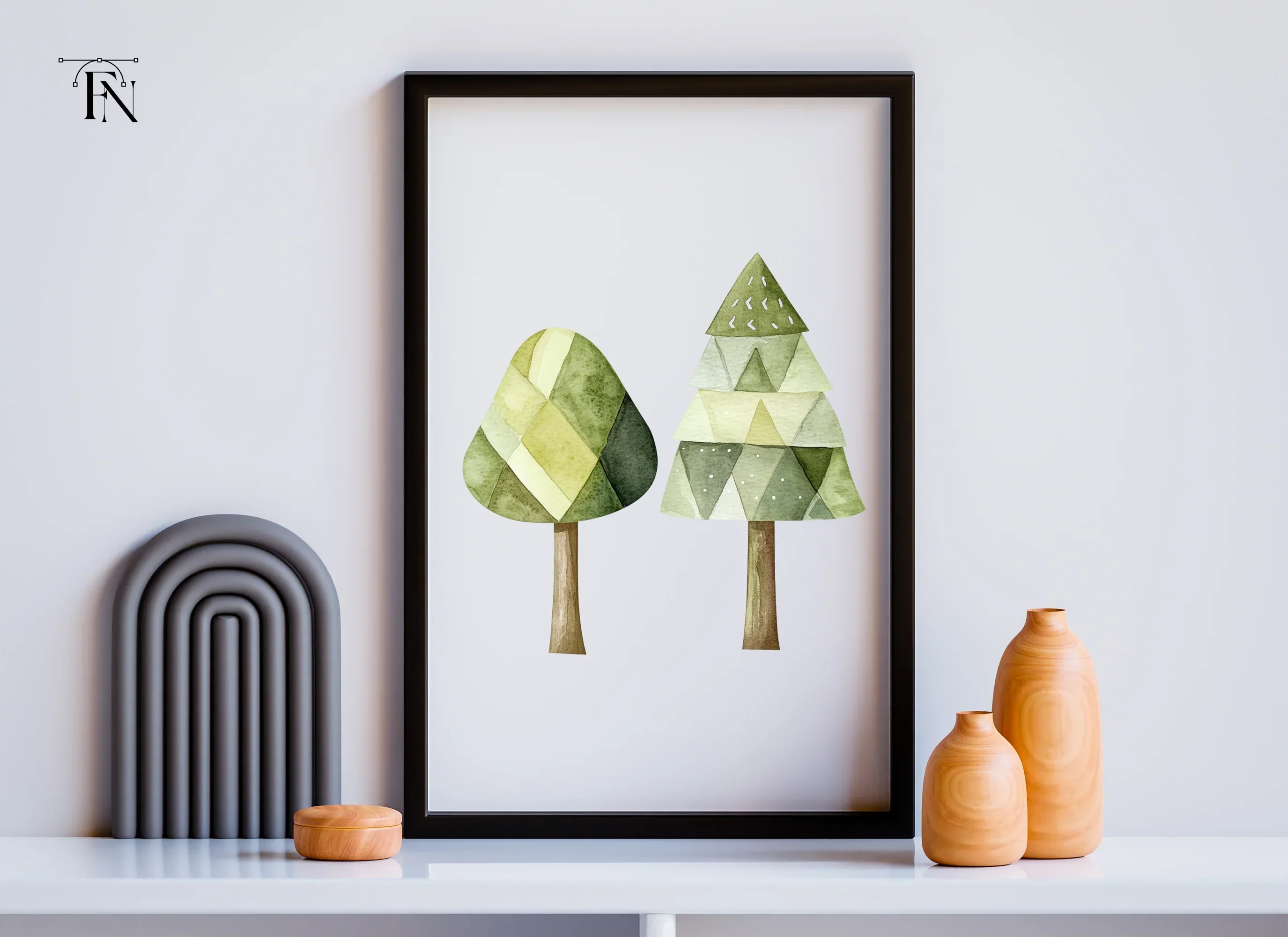 Geometric Tree Clipart Bundle - Image 4