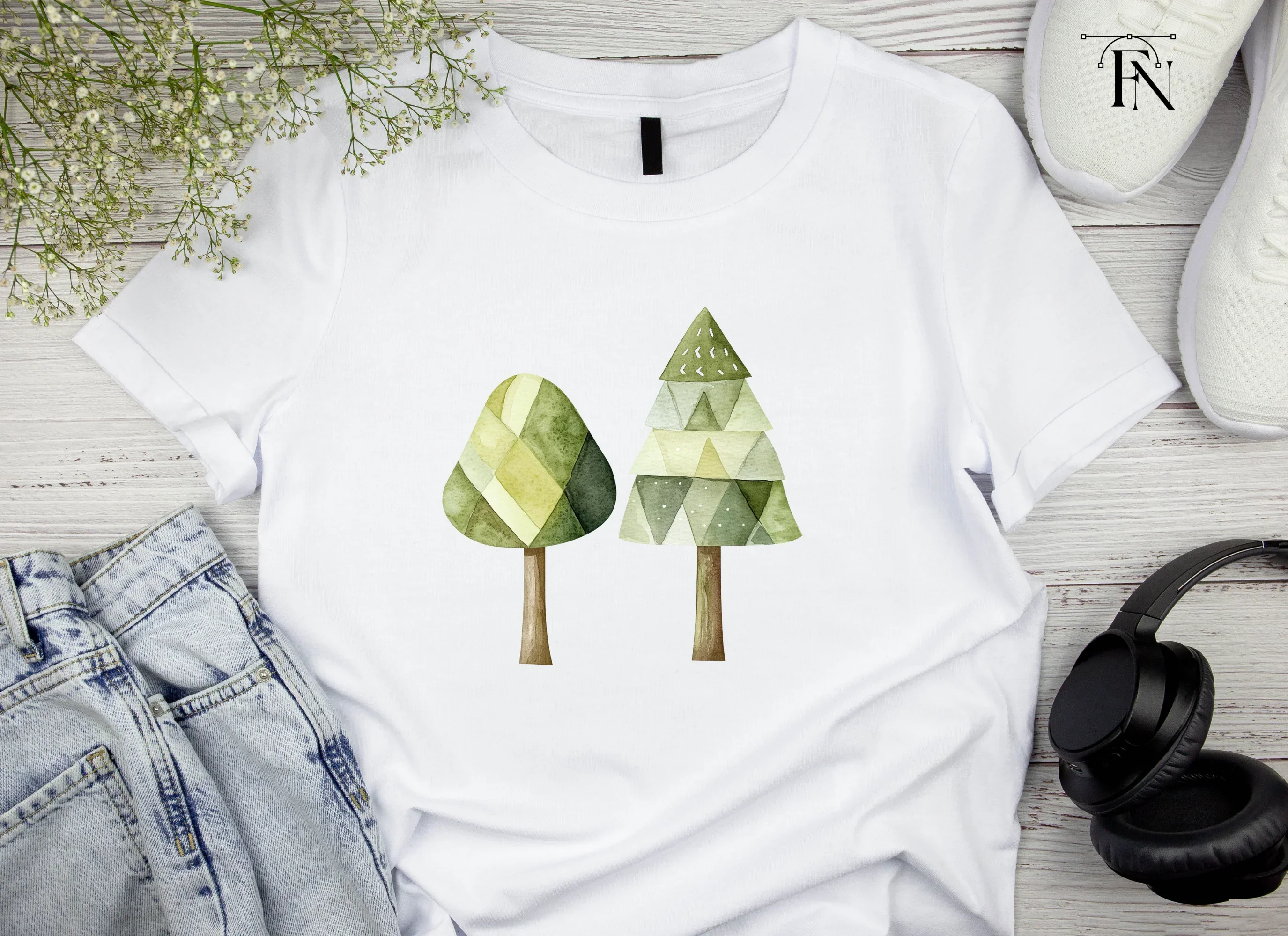 Geometric Tree Clipart Bundle - Image 5