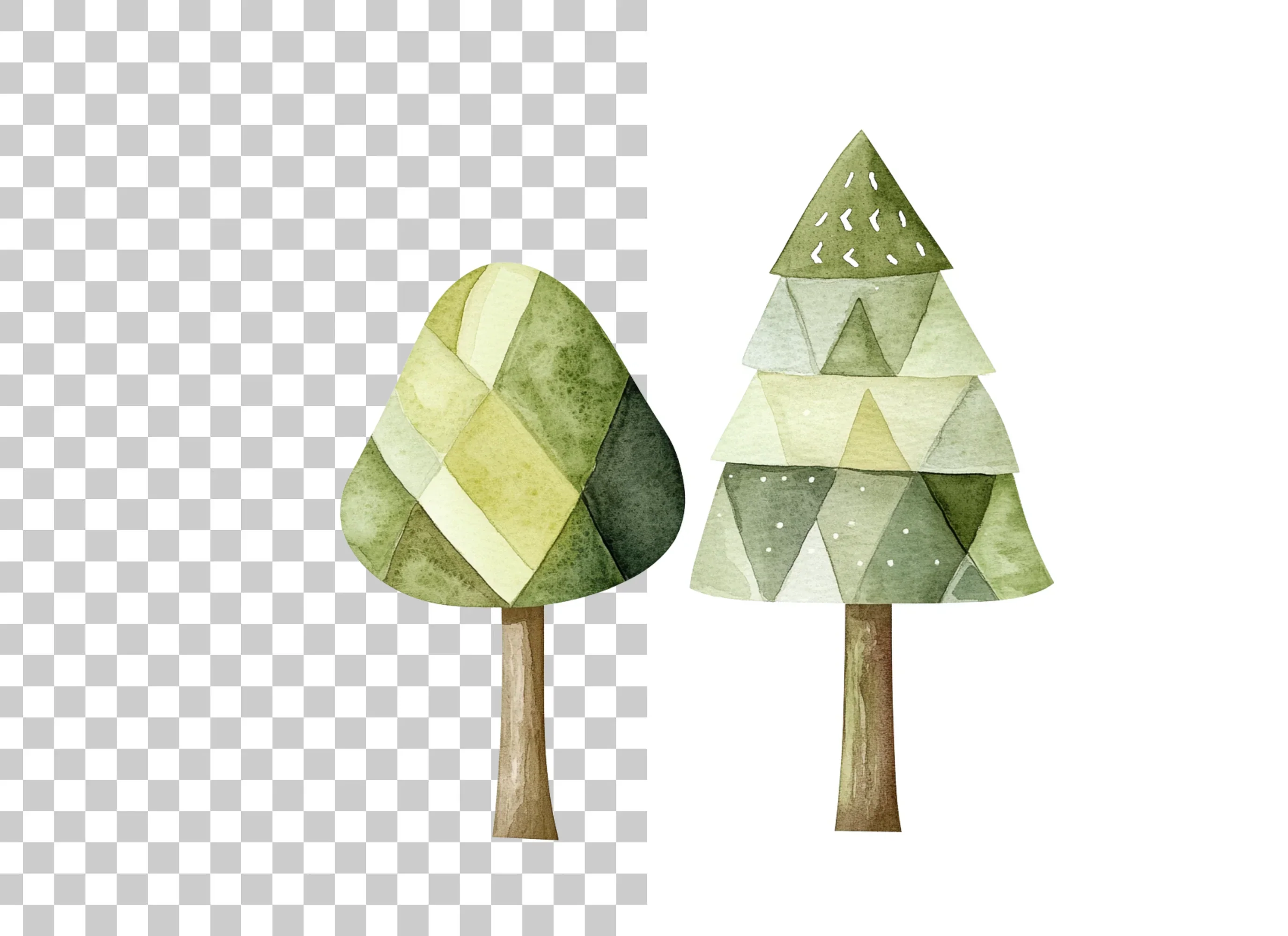 Geometric Tree Clipart Bundle - Image 6
