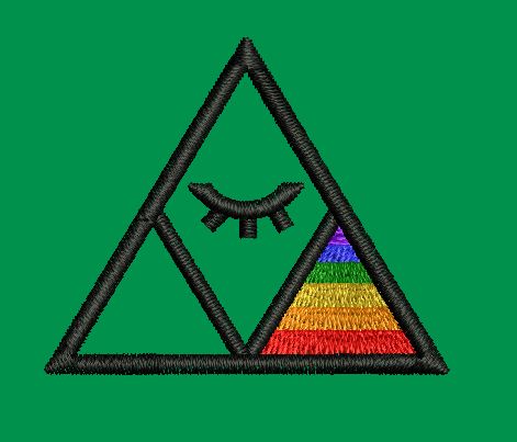 Geometric Triangle Embroidery Design