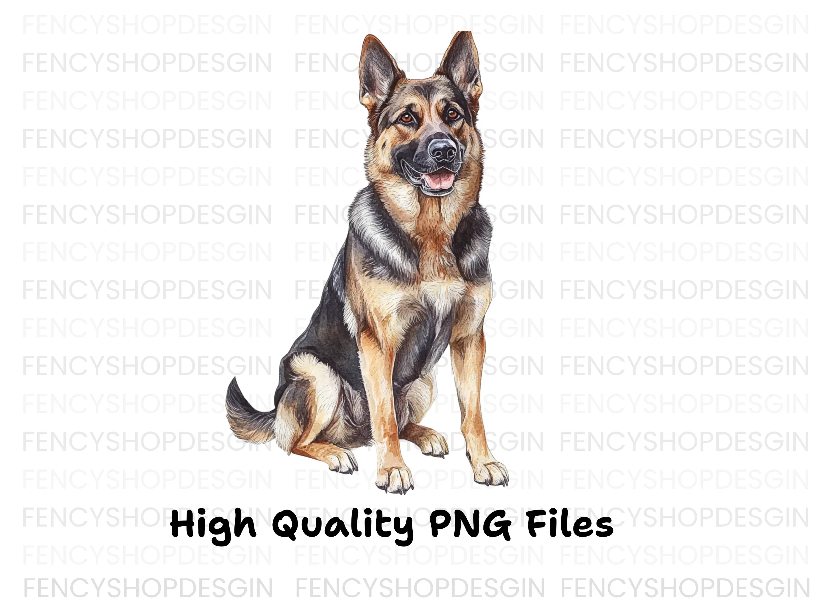 German Shepherd and Mixed Breed Dogs Clipart Bundle - Image 3