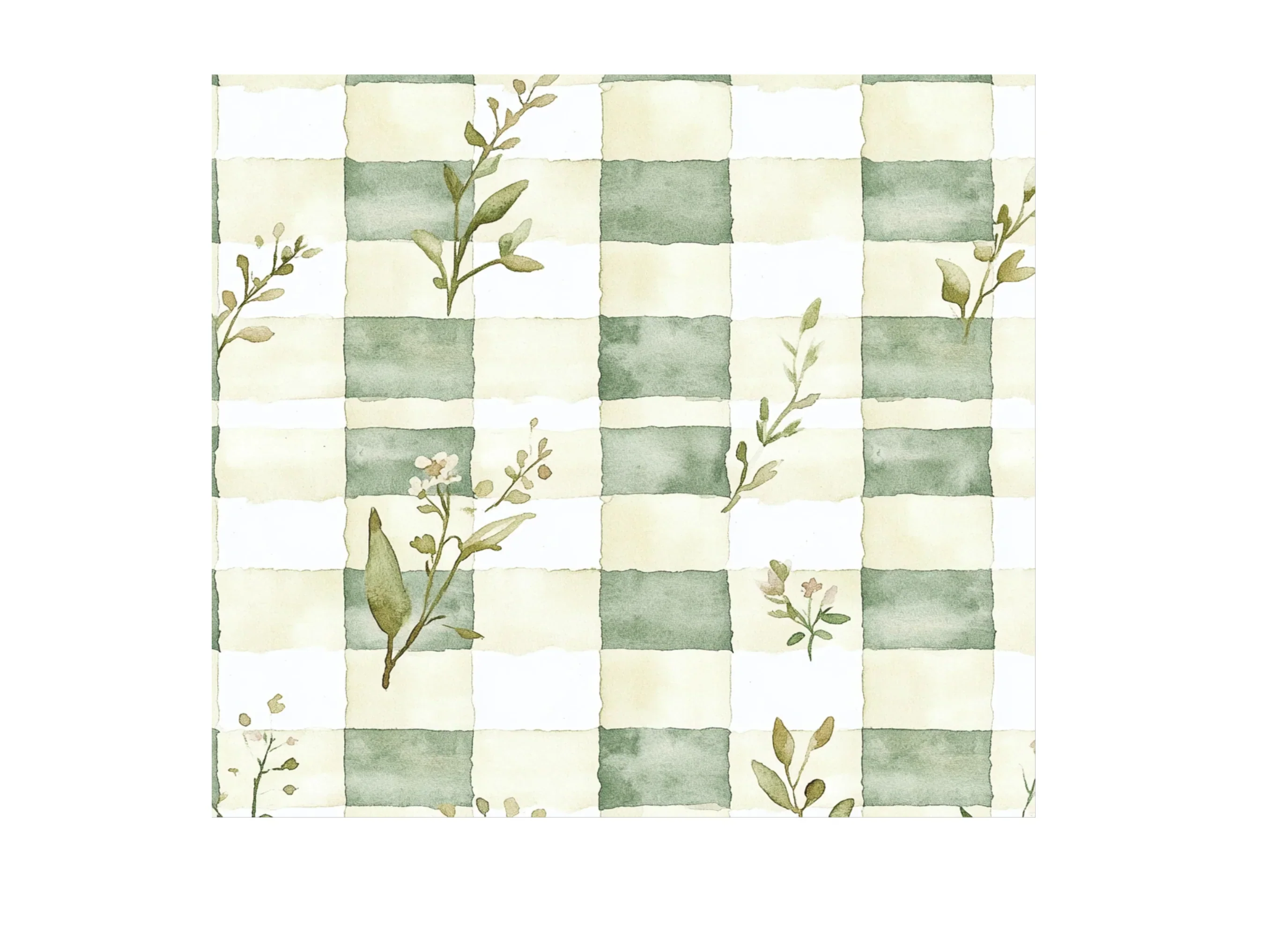 Gingham Floral Patterns Clipart Bundle - Image 2