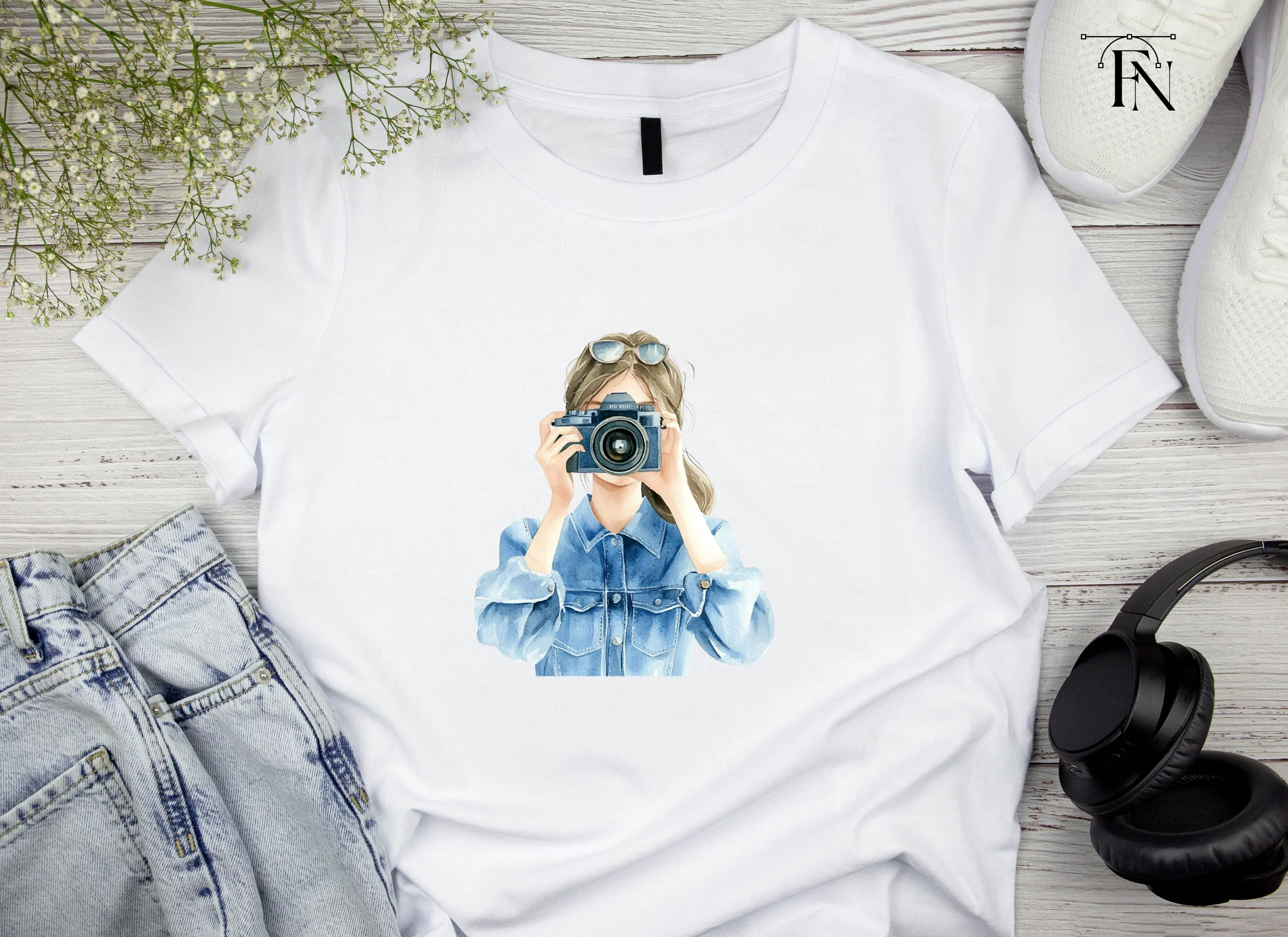 Girl Photographer Clipart Bundle - Image 4