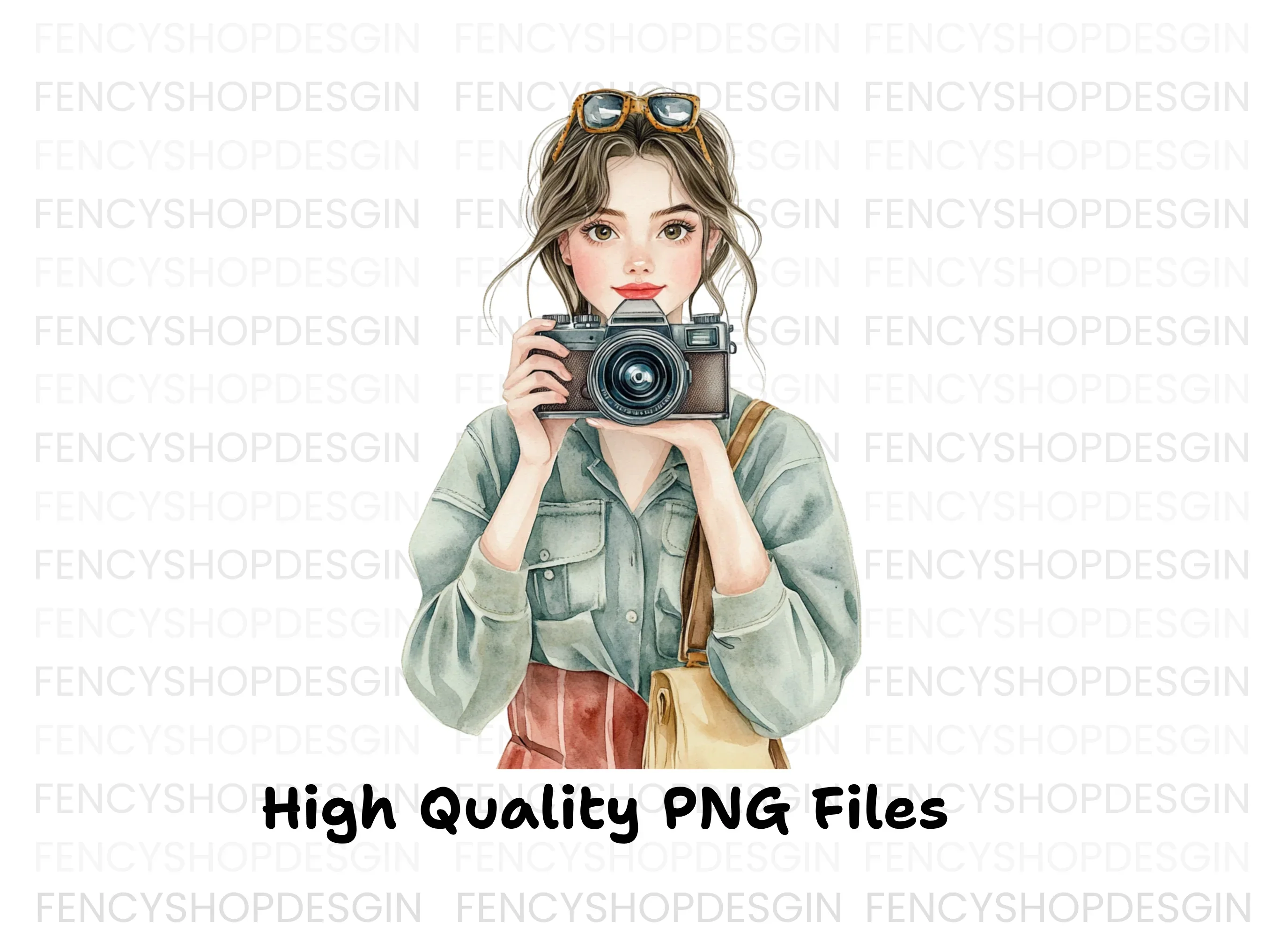 Girl Photographer Clipart Bundle - Image 3