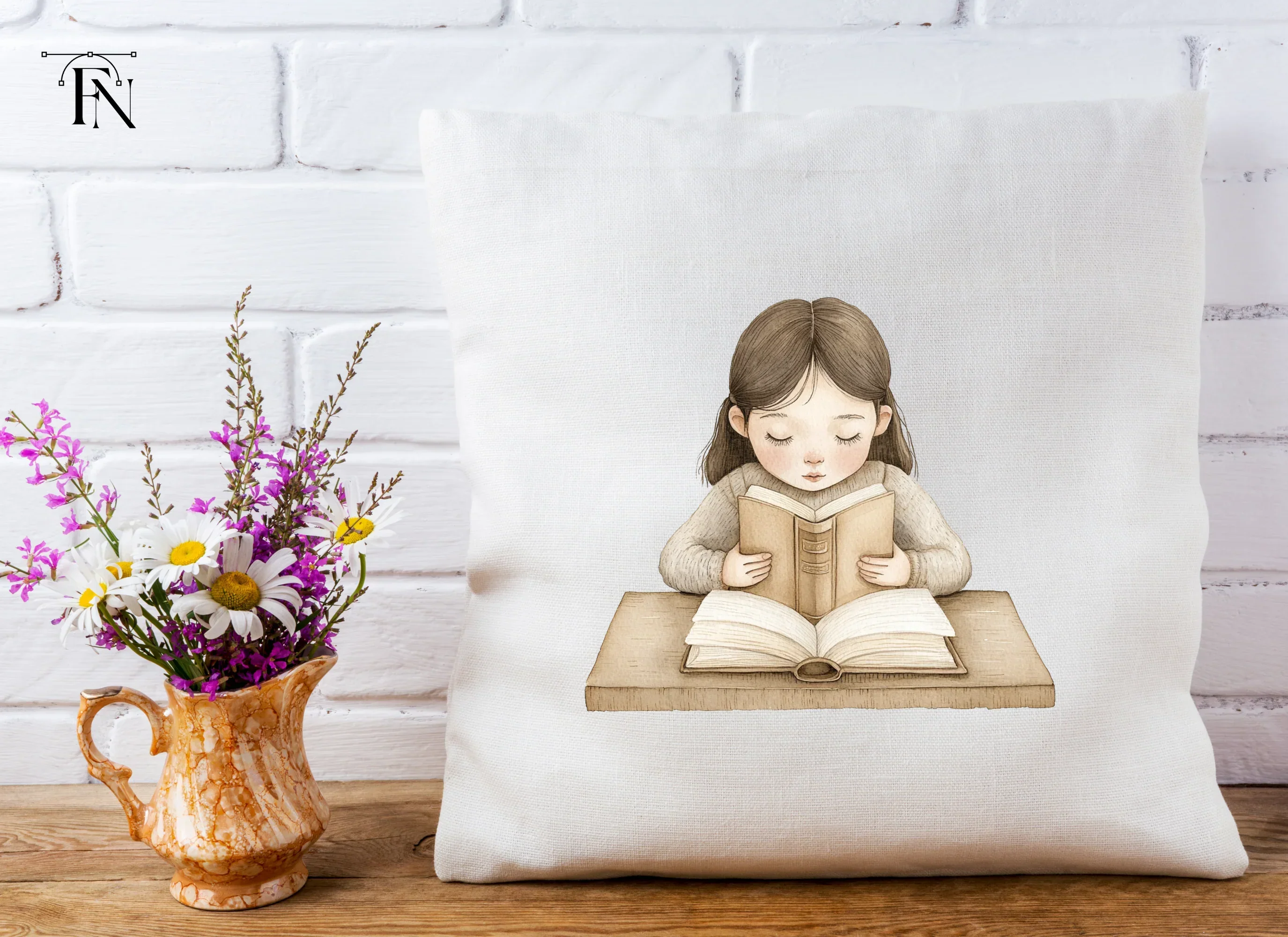Girl Studying at Desk Clipart Bundle - Image 5