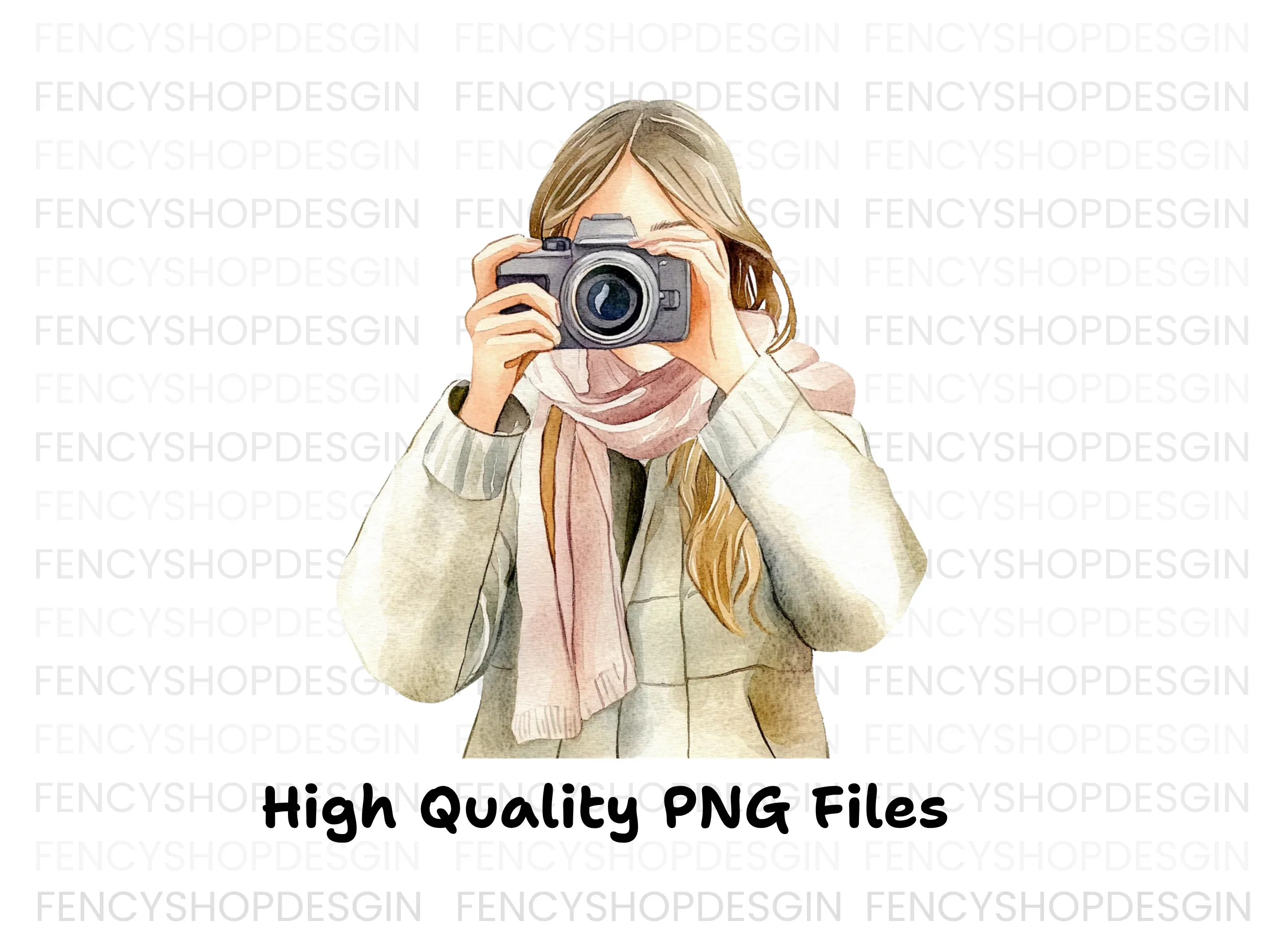 Girl With Camera Clipart Bundle - Image 2