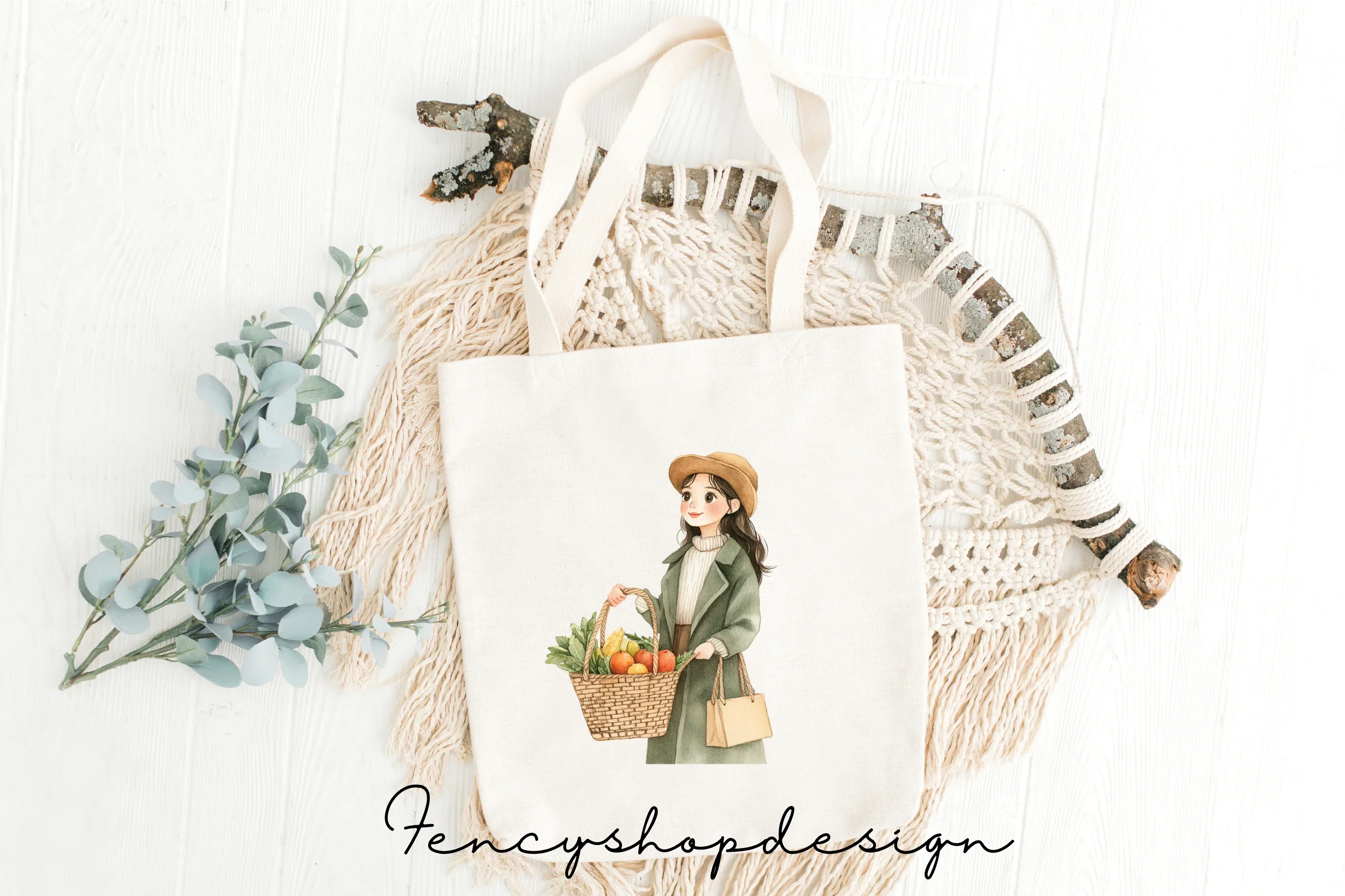 Girls with Fresh Produce Clipart Bundle - Image 7
