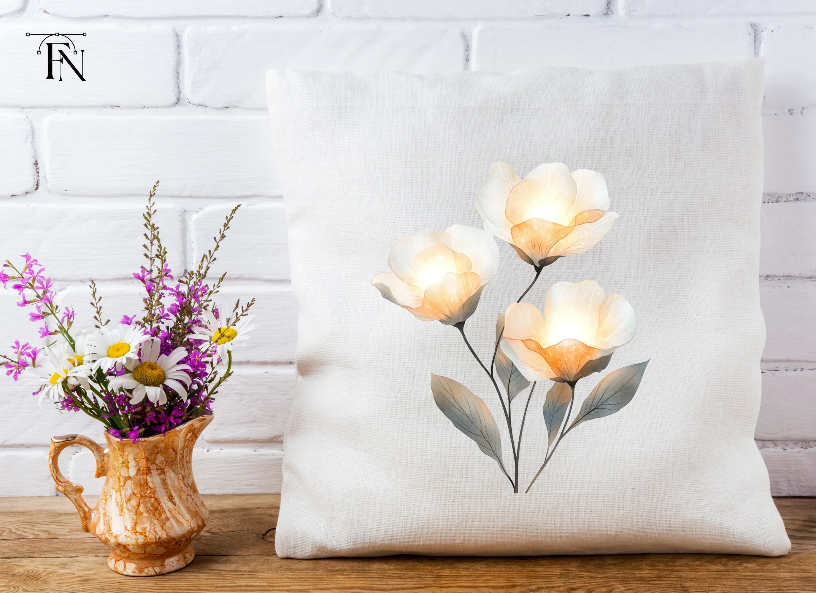 Glowing Flower Clipart Bundle - Image 4