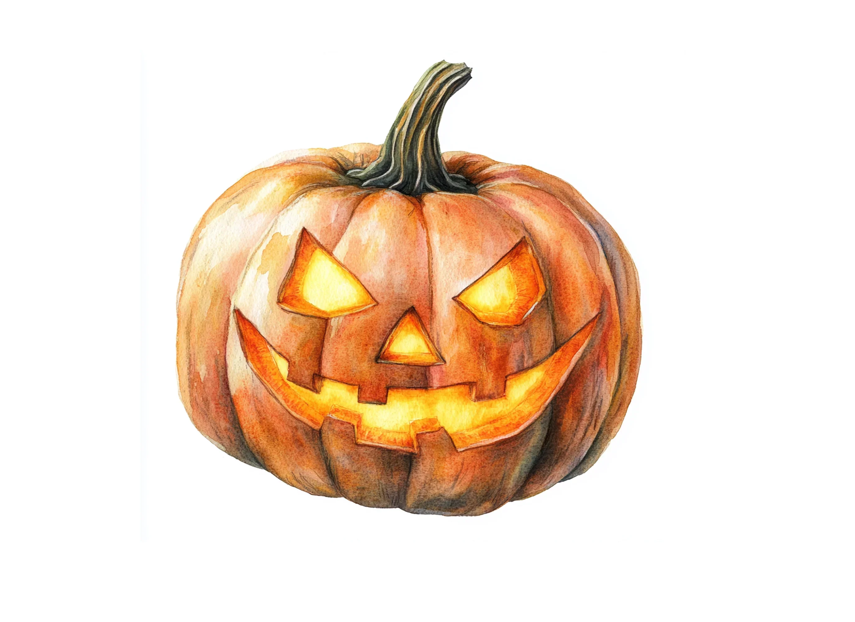 Glowing Halloween Pumpkin Clipart Bundle - Image 2
