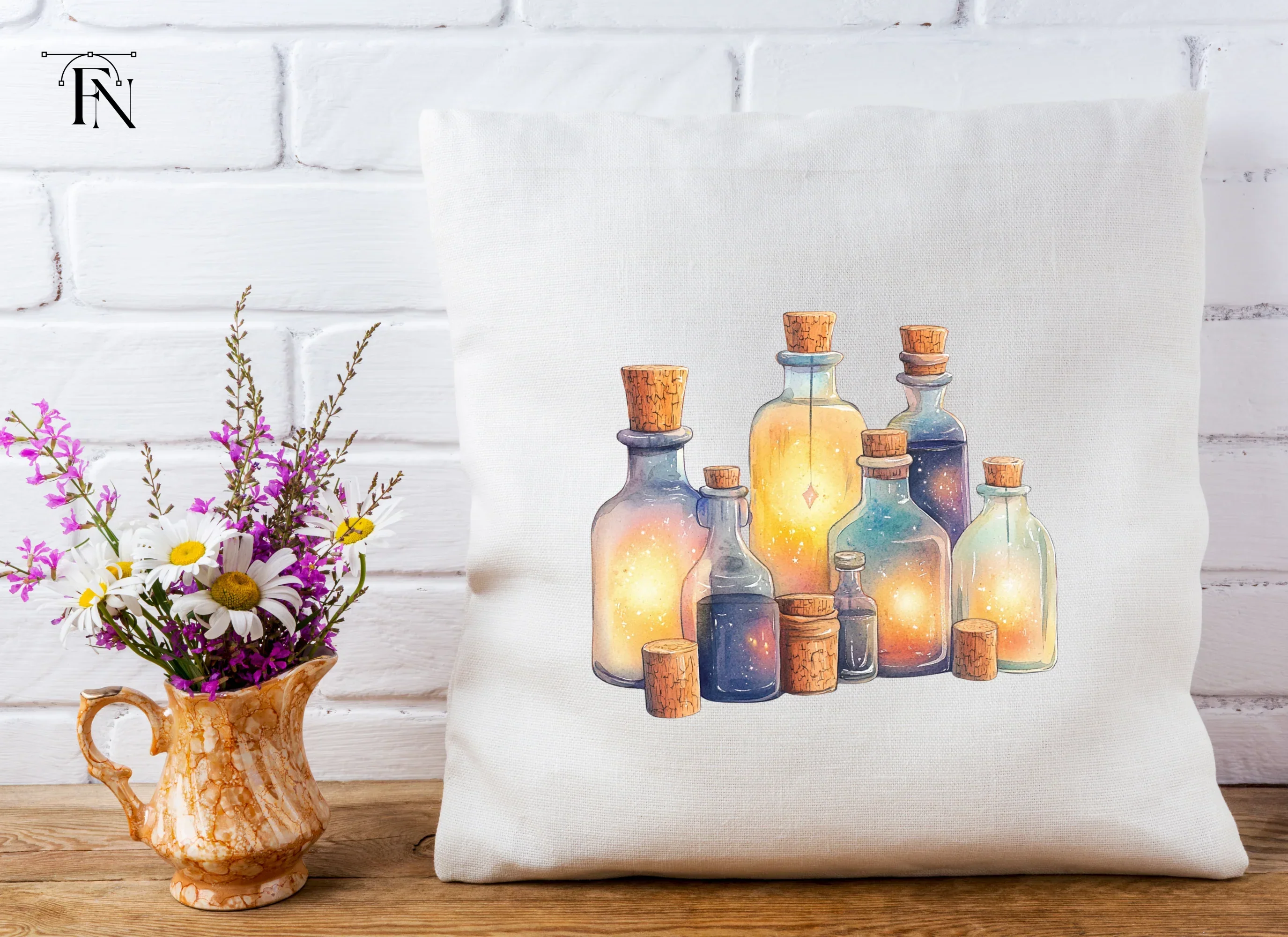 Glowing Magic Potion Bottles Clipart Bundle - Image 5
