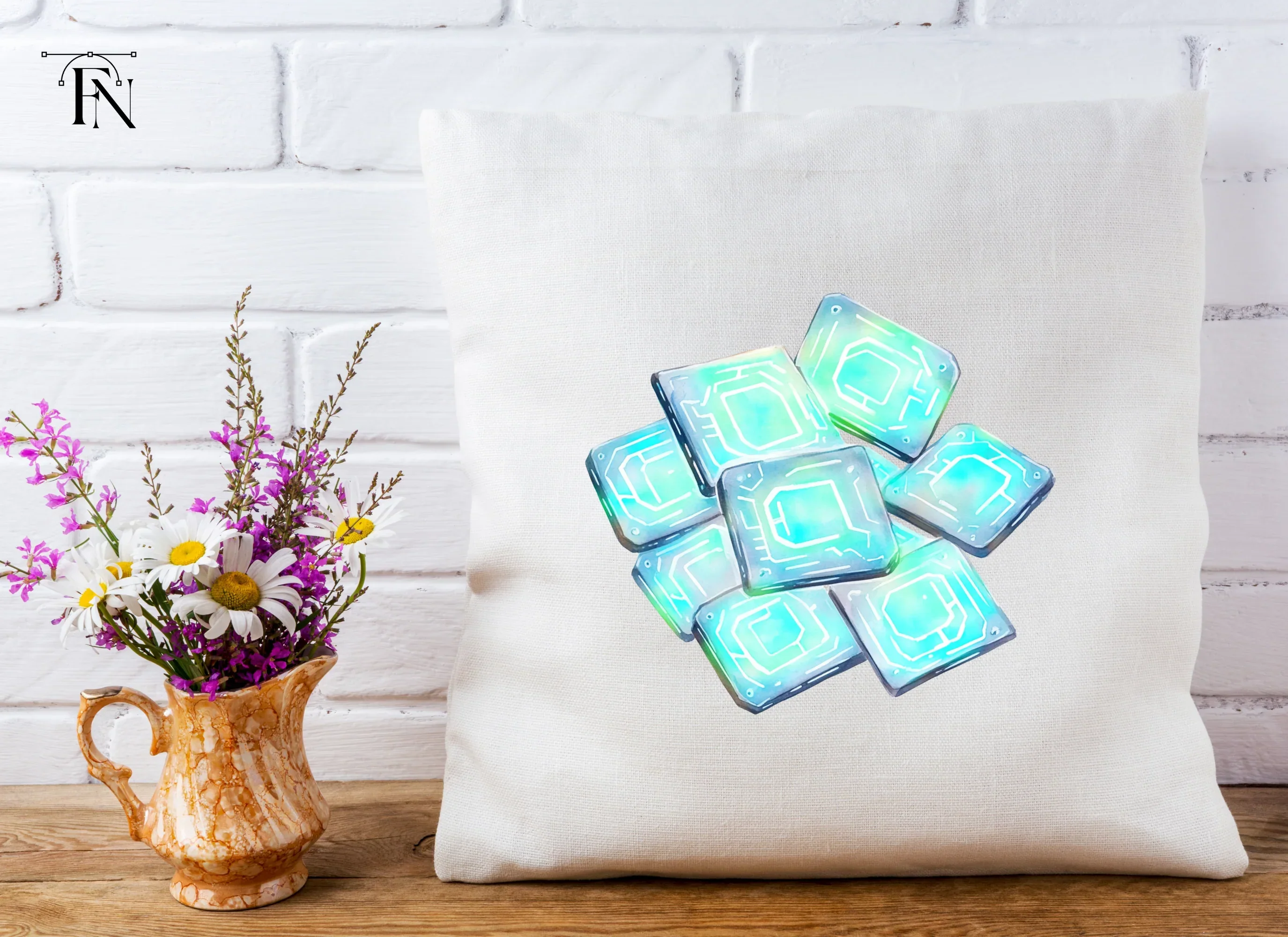 Glowing Tech Chips Clipart Bundle - Image 5