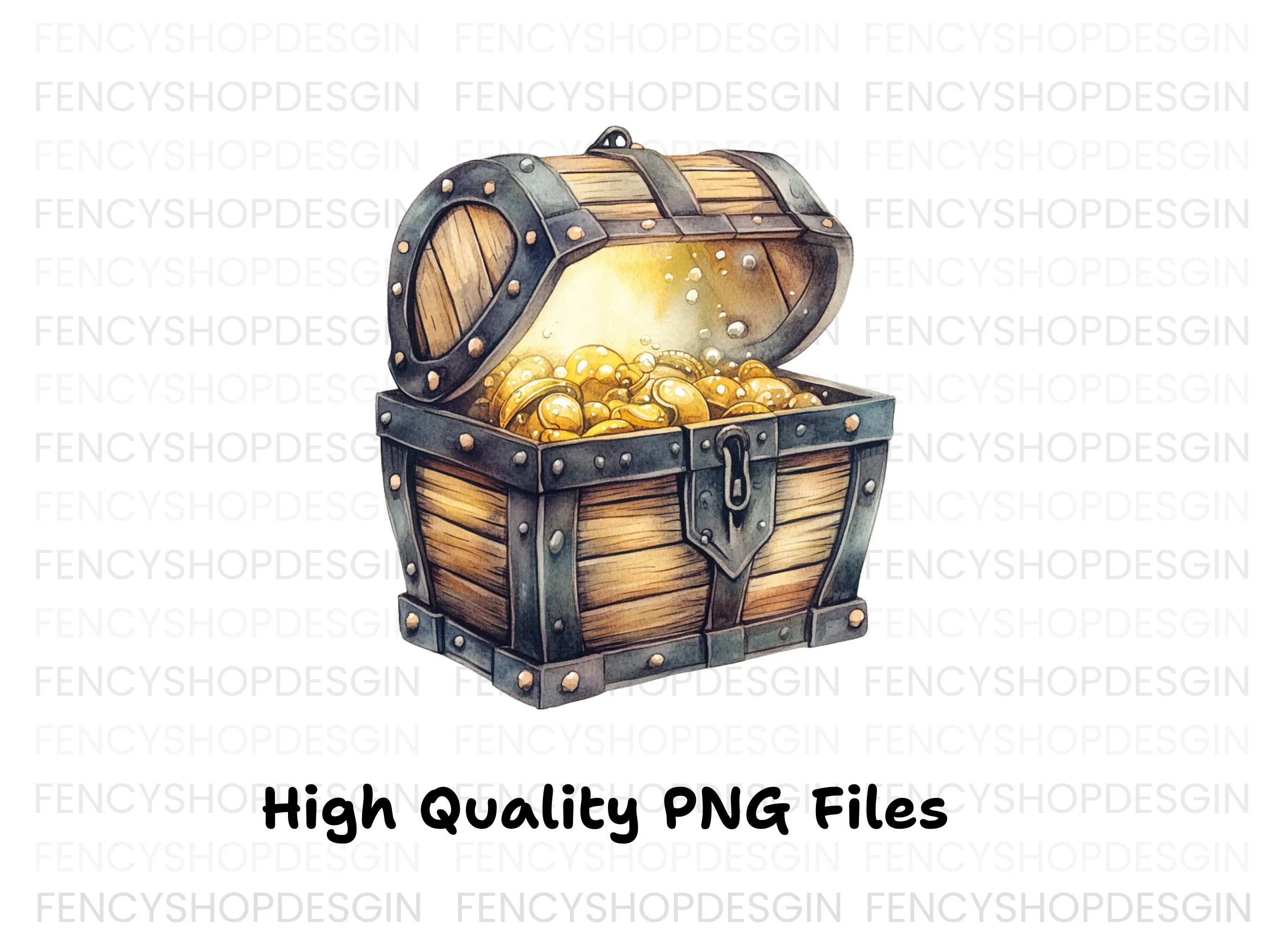 Glowing Treasure Chest Clipart Bundle - Image 2