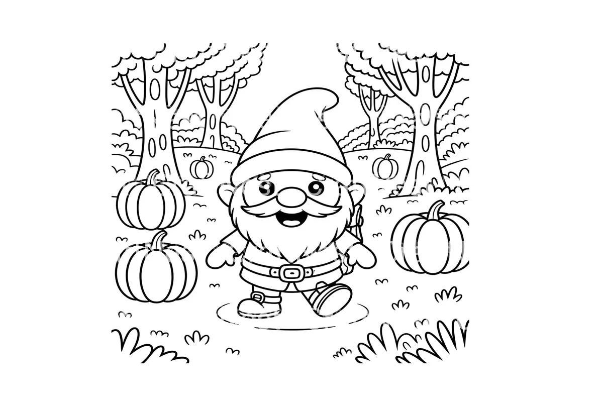 Gnome Pumpkin Patch Coloring Books - Image 2