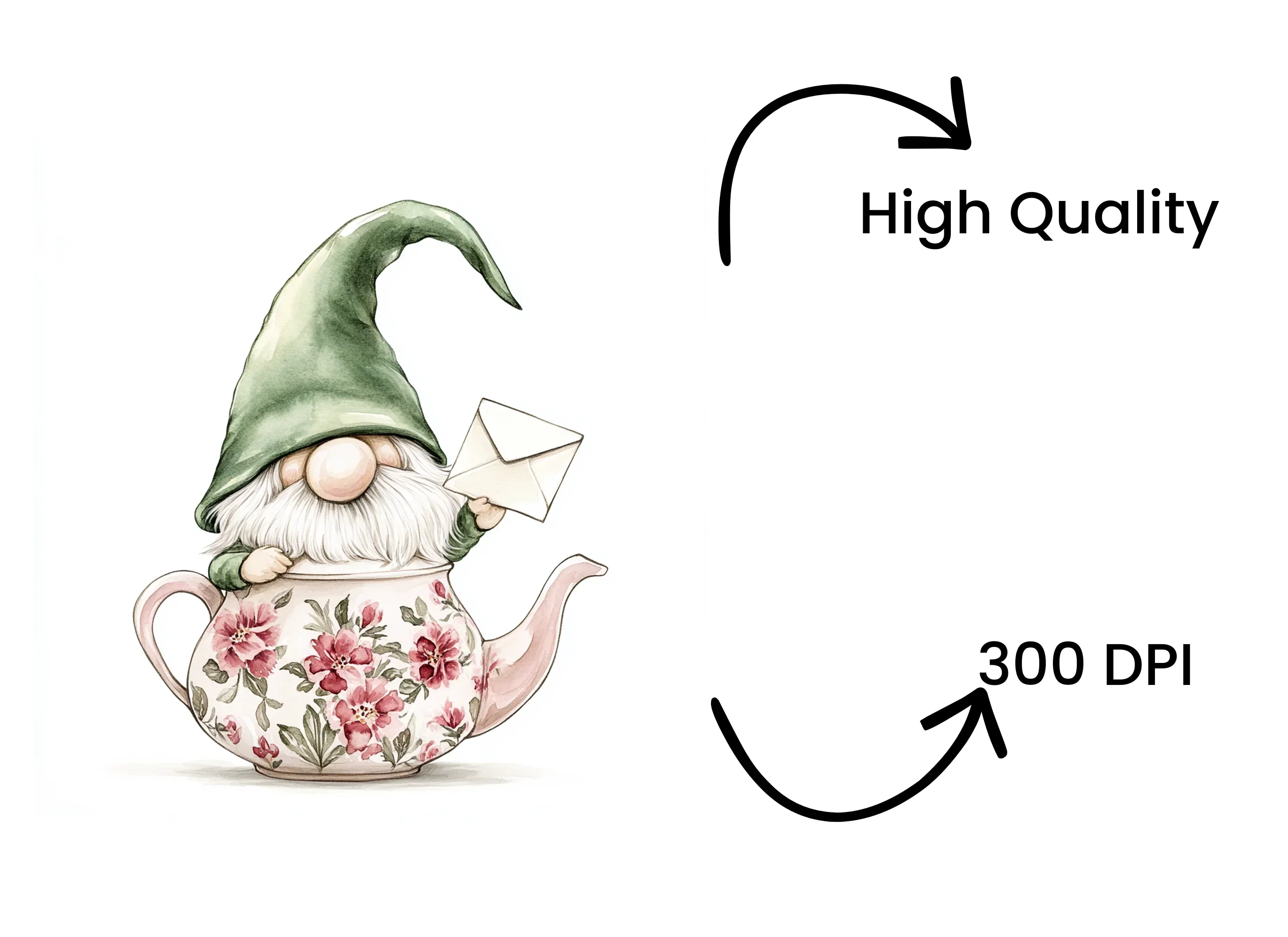 Gnome Teapot Clipart Bundle - Image 4