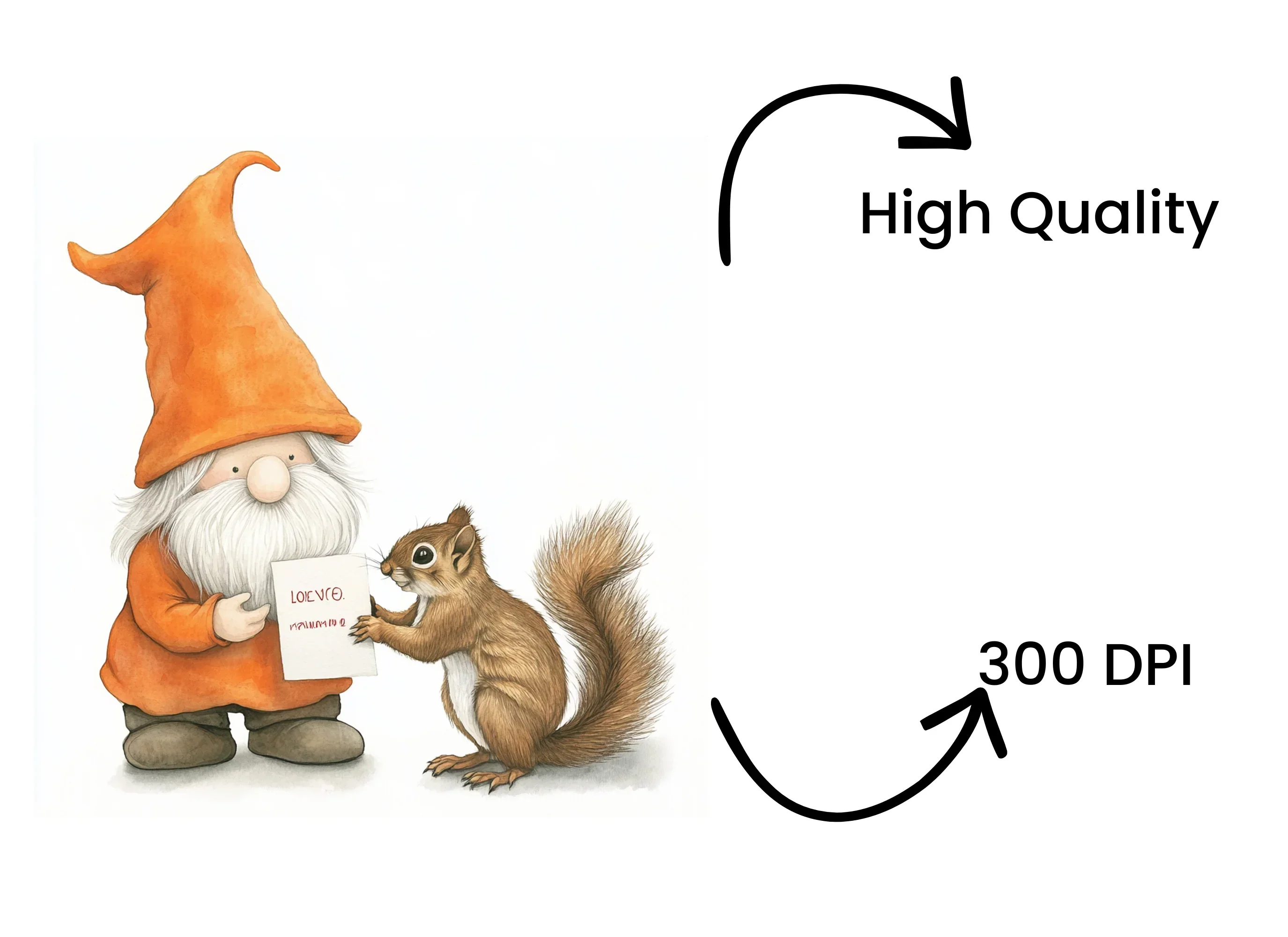 Gnomes and Squirrels with Letters Clipart Bundle - Image 4