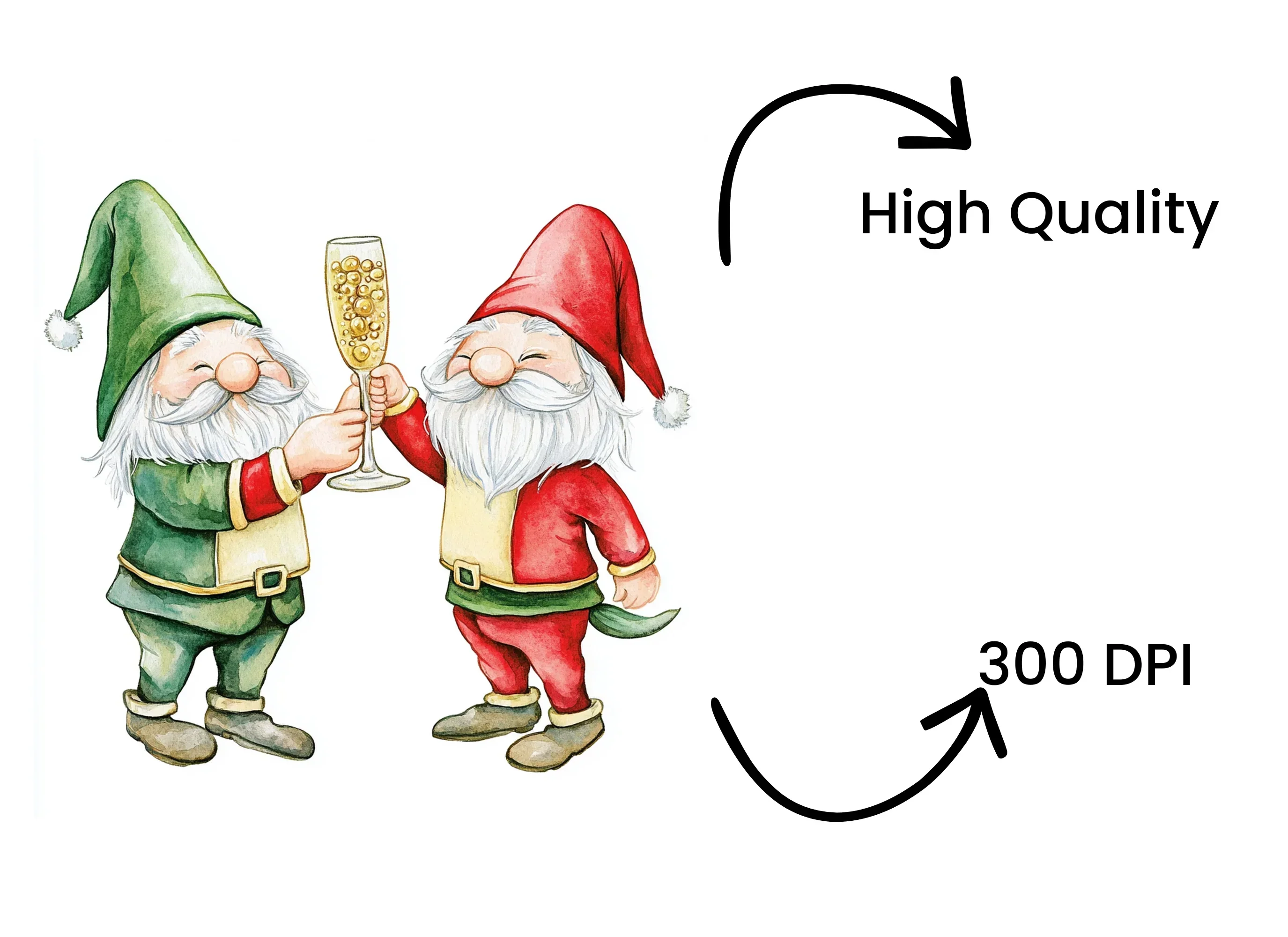 Gnomes Toasting Clipart Bundle - Image 4