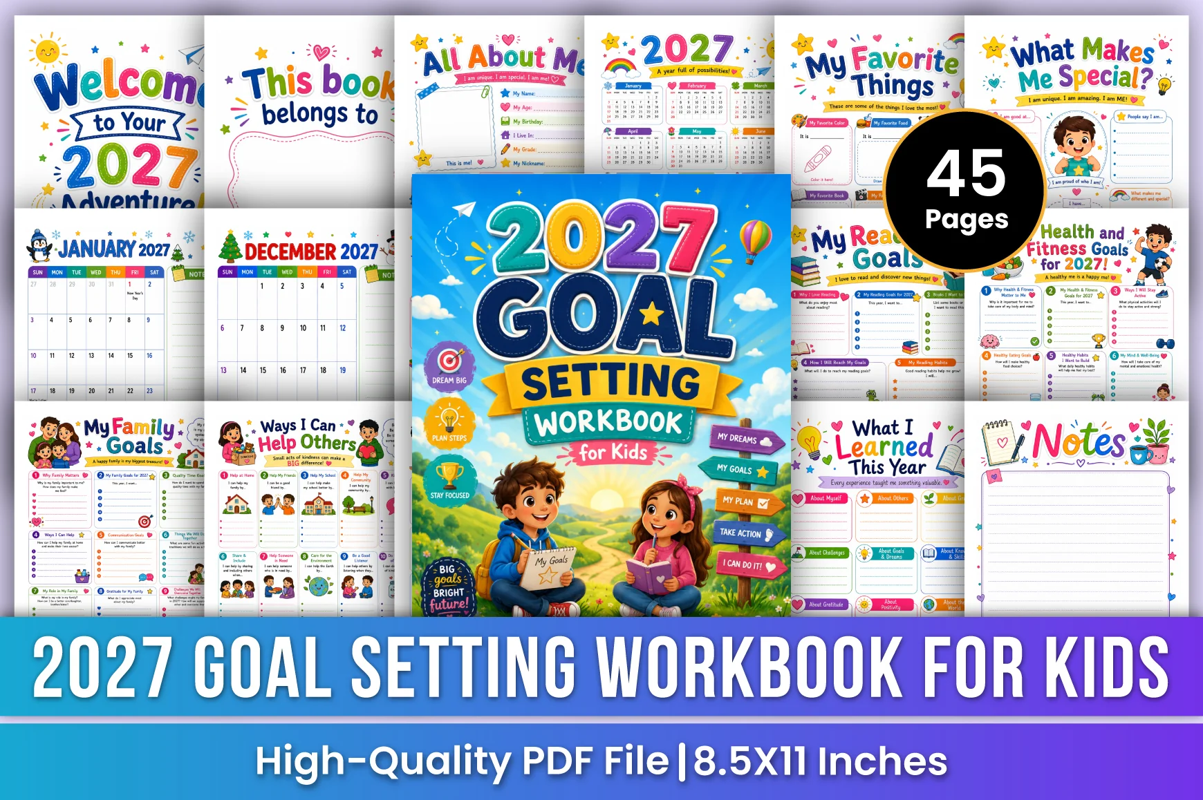 Goal Setting For Kids Workbook