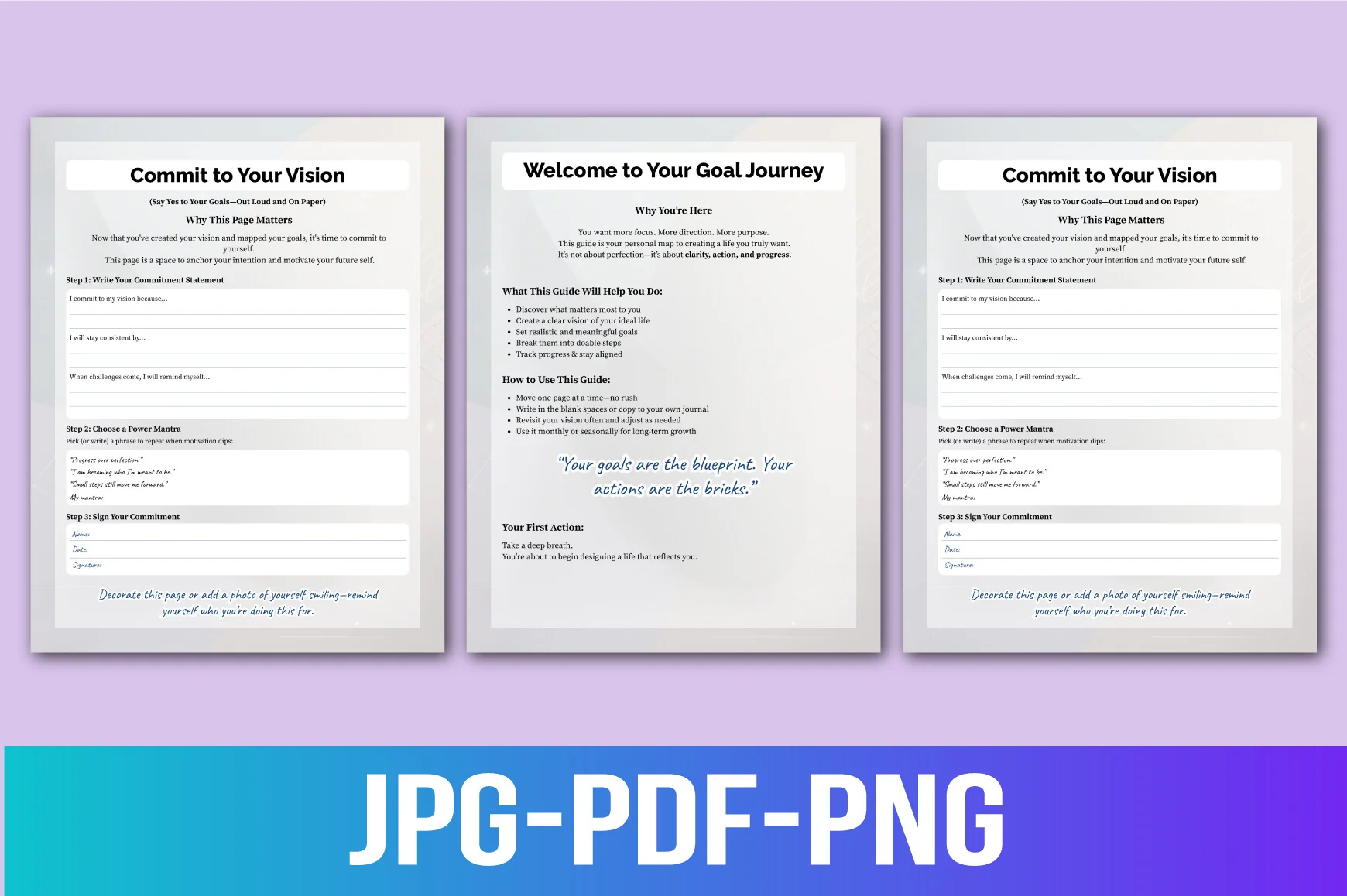Goal Setting Vision Mapping Guide Planner - Image 6