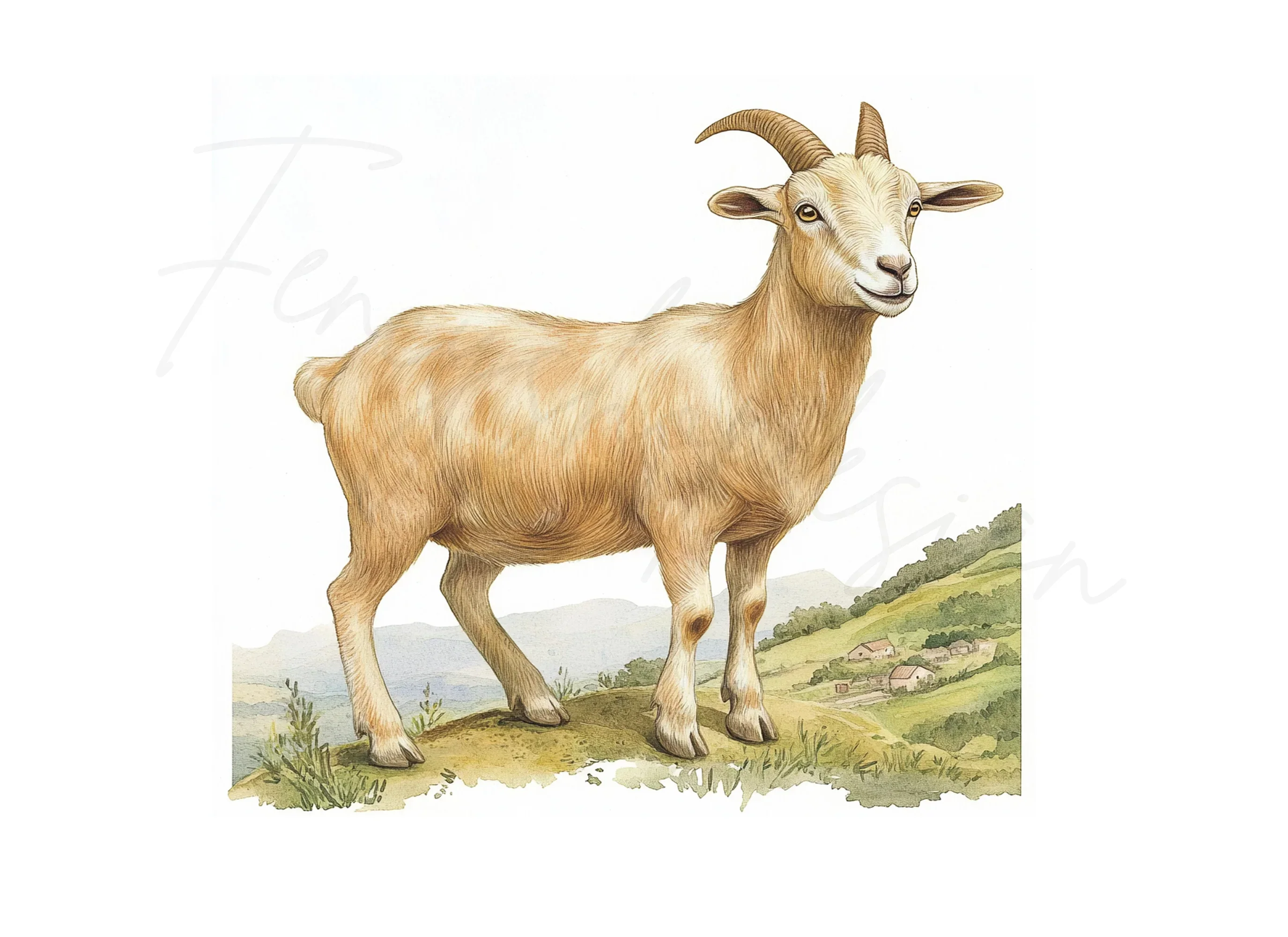 Goat Illustration Clipart Bundle - Image 3