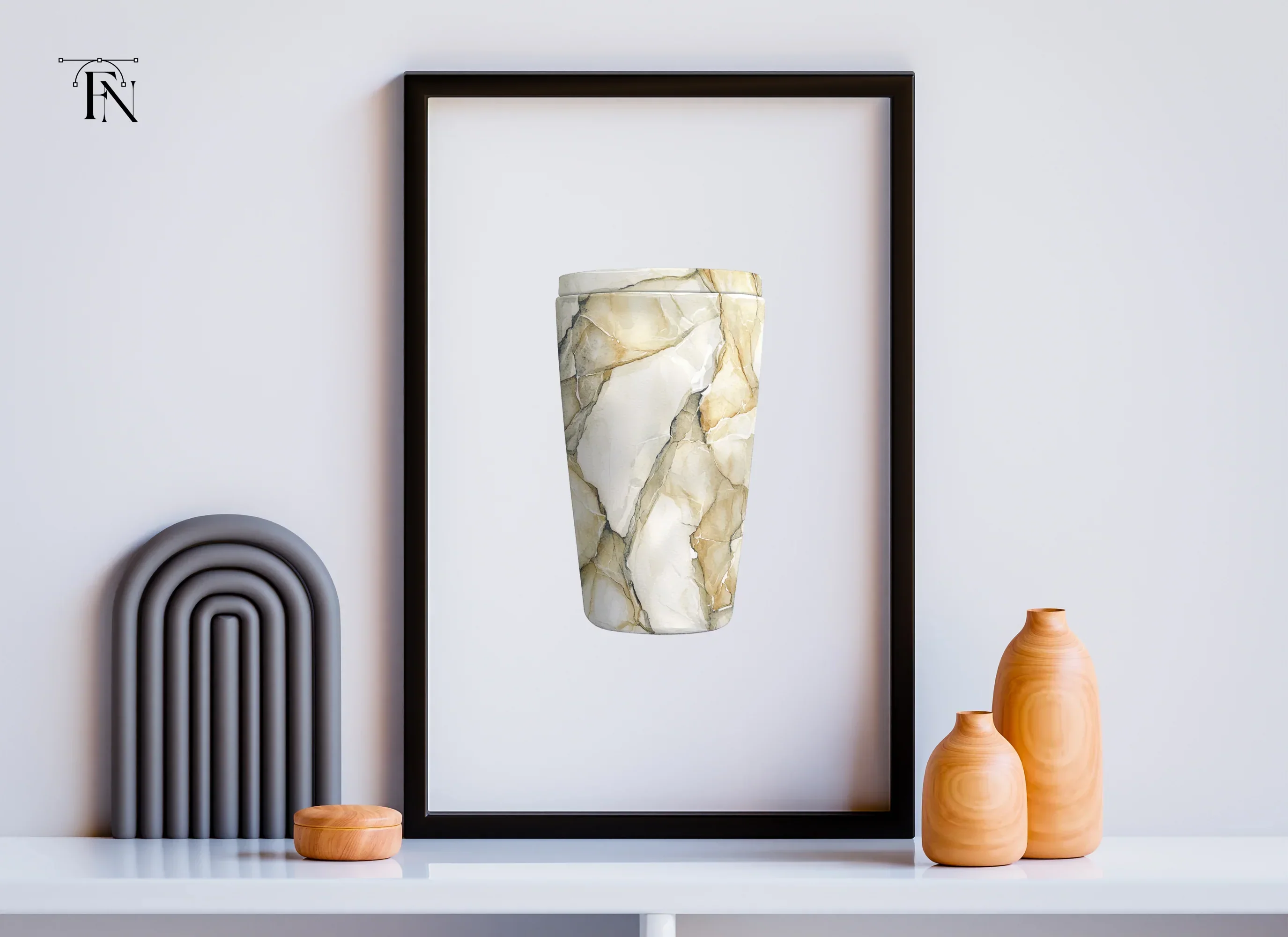 Golden Vein Marble Tumbler Clipart Bundle - Image 6