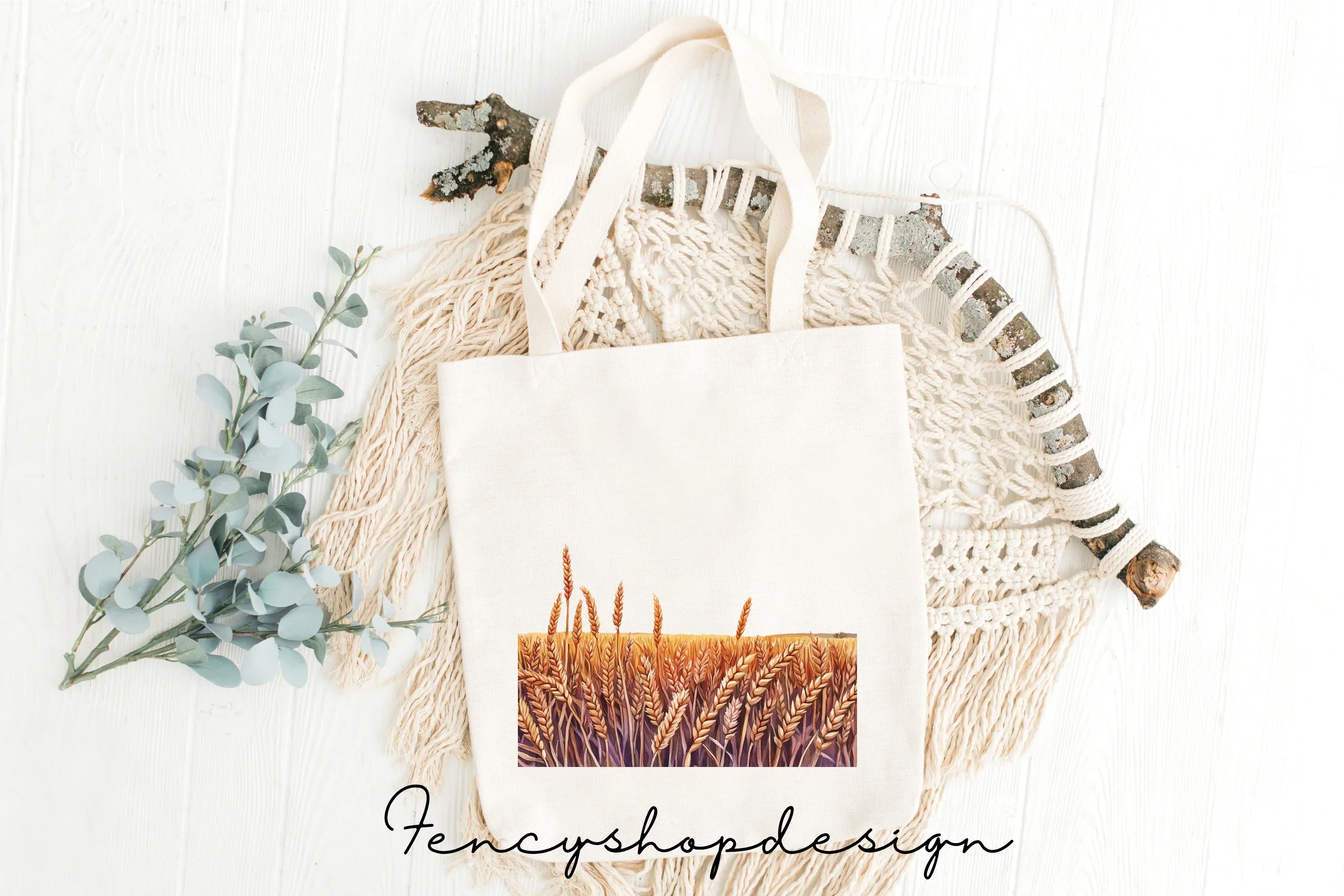 Golden Wheat Stalks Field Clipart Bundle - Image 8