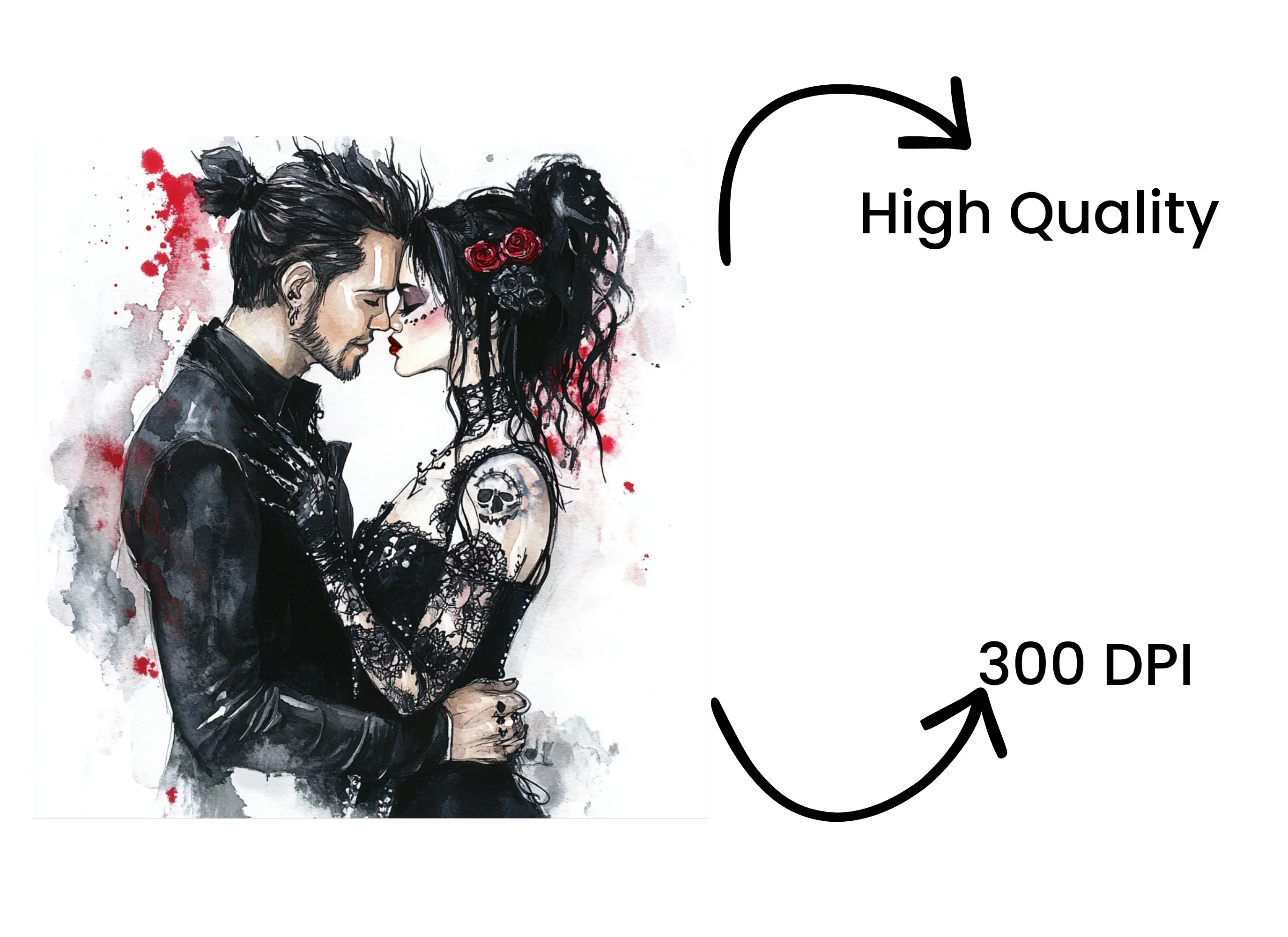 Gothic Romance Clipart Bundle - Image 4