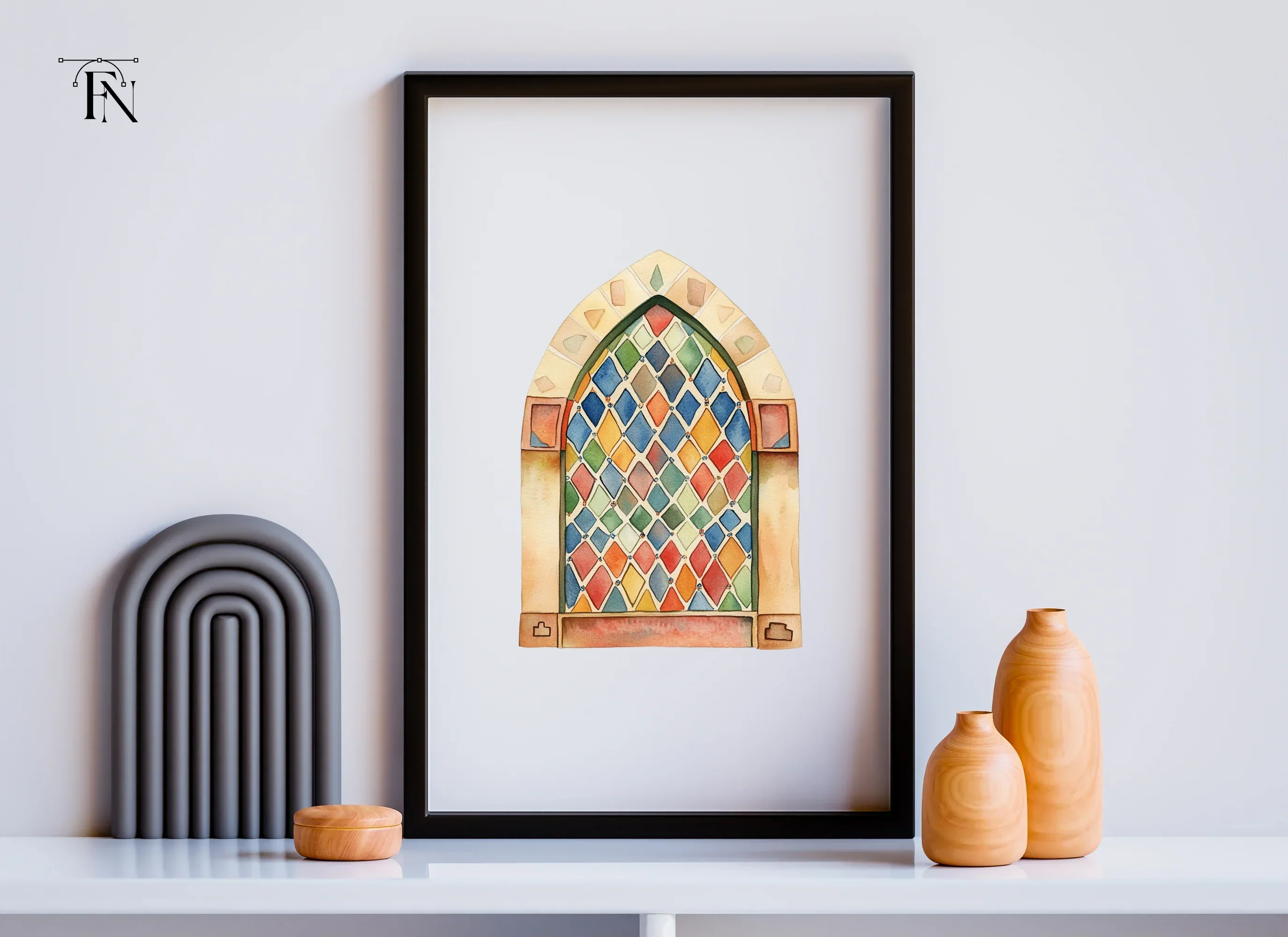 Gothic Stained Glass Window Clipart Bundle - Image 3