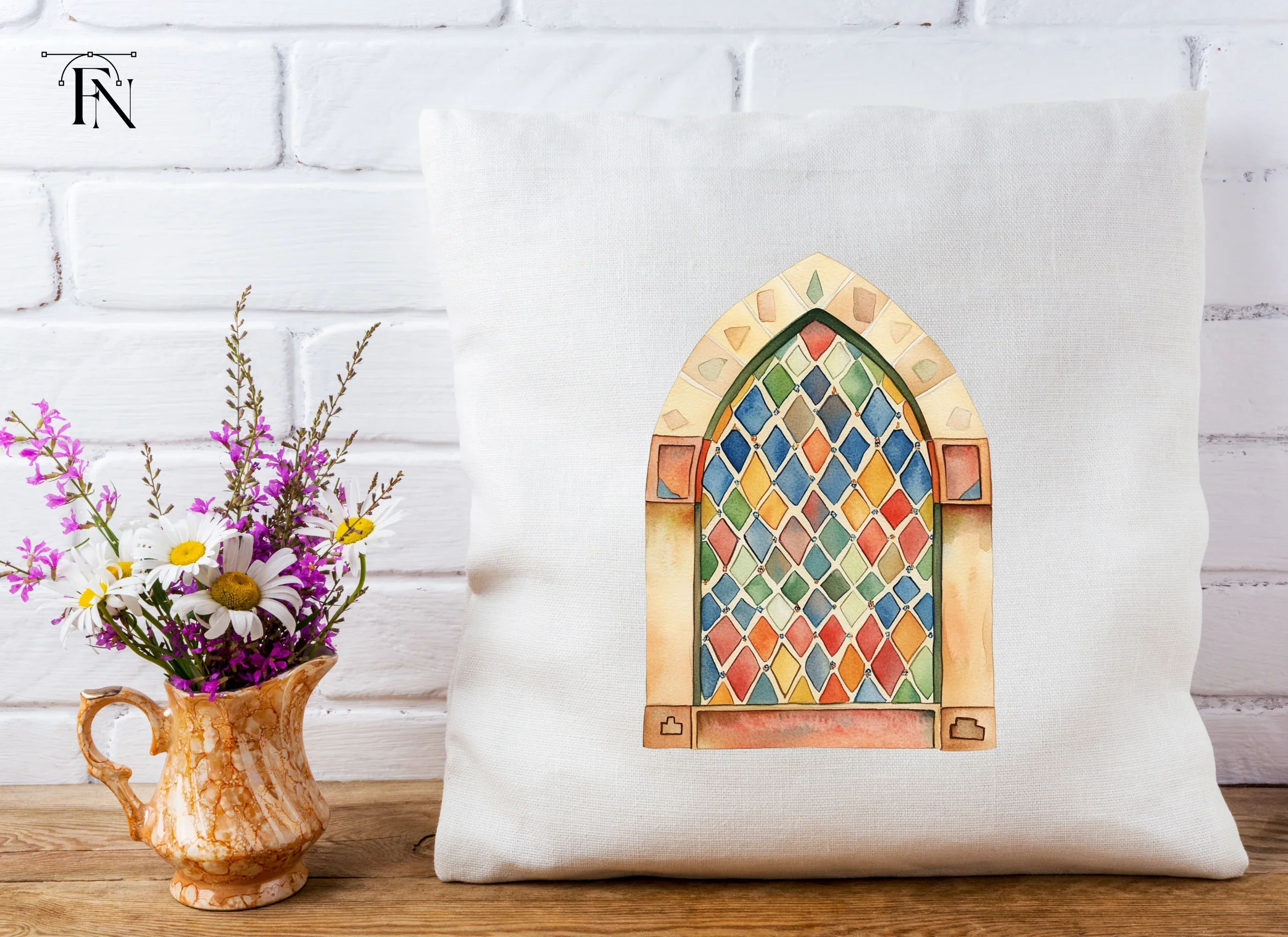 Gothic Stained Glass Window Clipart Bundle - Image 4