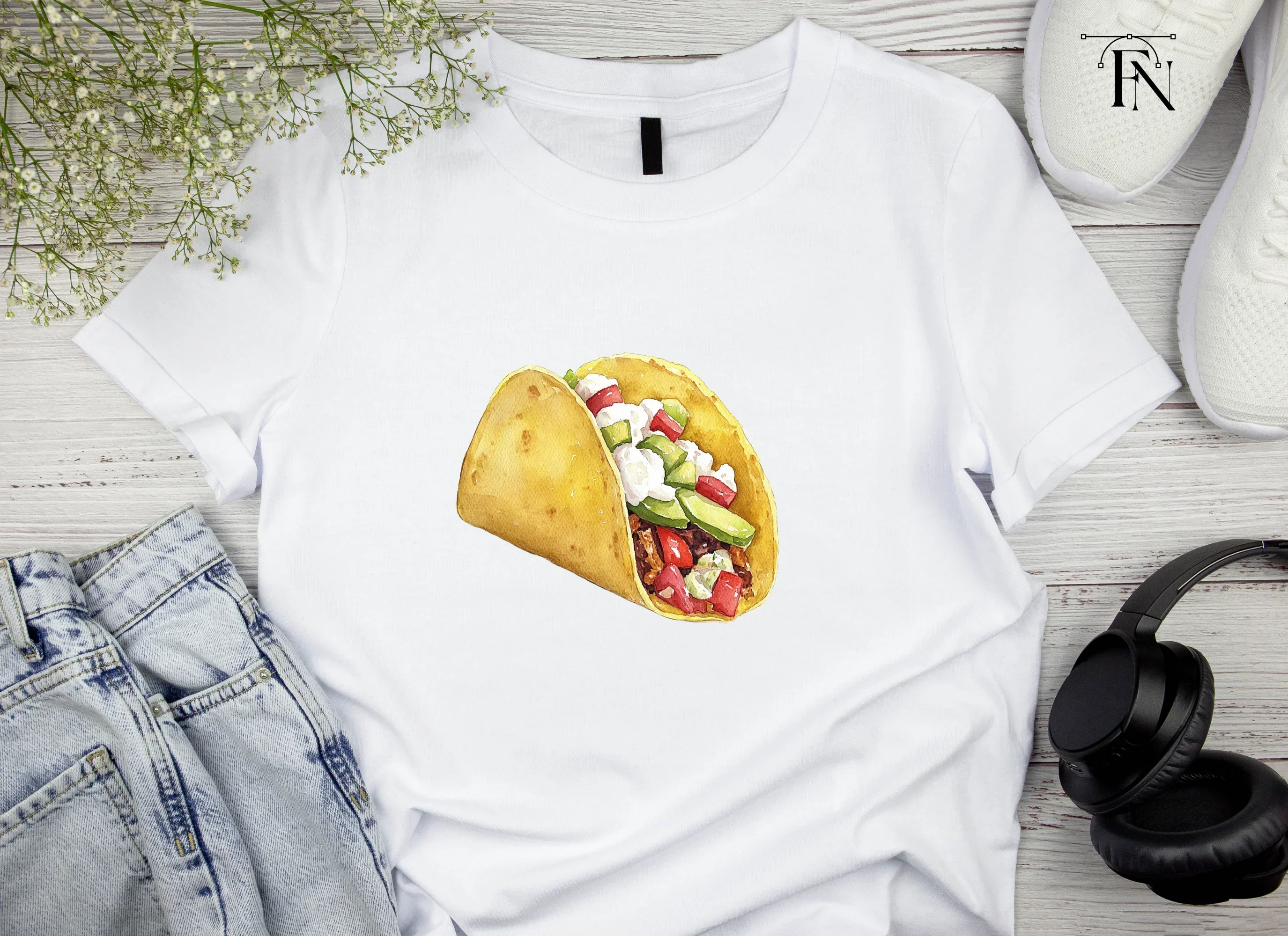 Gourmet Tacos with Avocado Cheese Clipart Bundle - Image 3