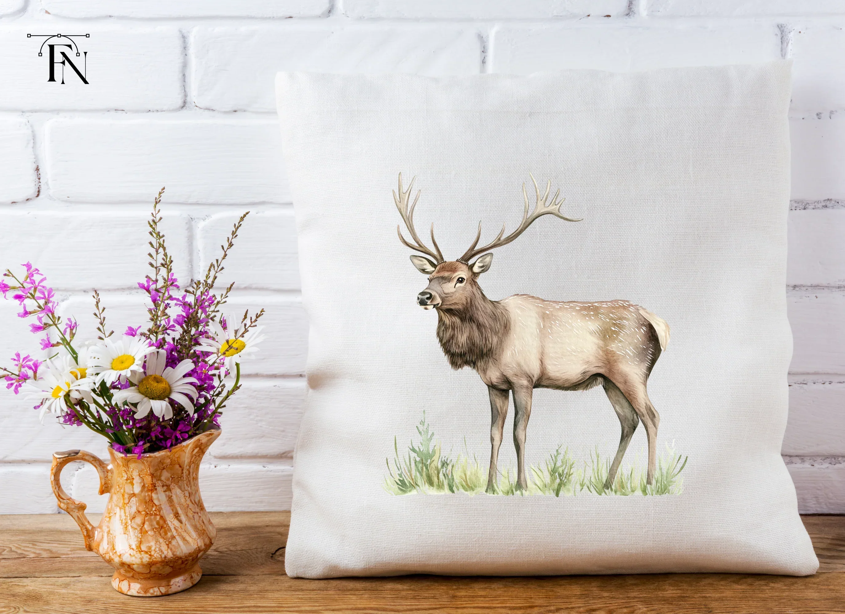 Graceful Elk Standing in Grass Clipart Bundle - Image 4