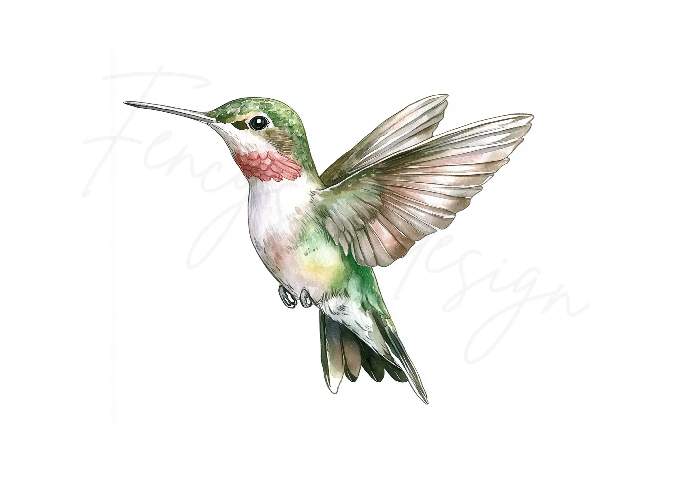 Graceful Hummingbirds Clipart Bundle - Image 3
