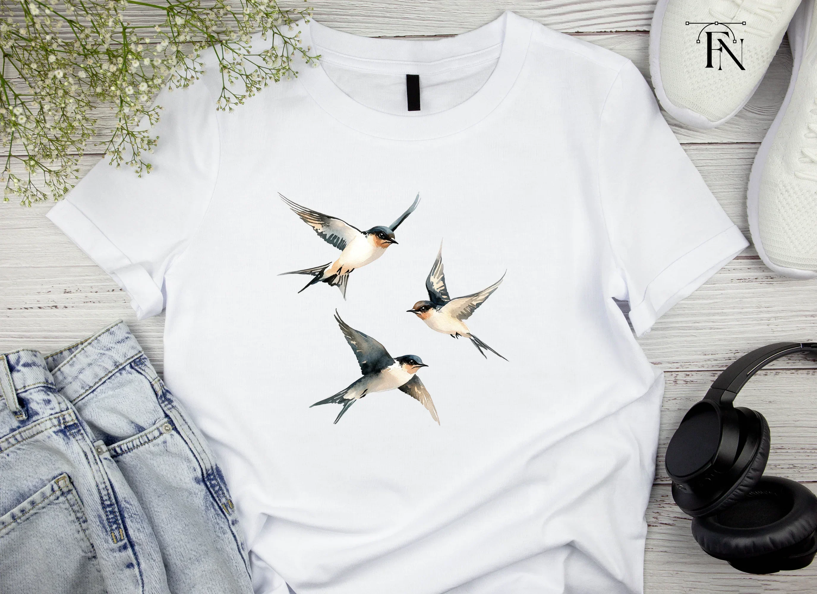 Graceful Swallows Flying Clipart Bundle - Image 4