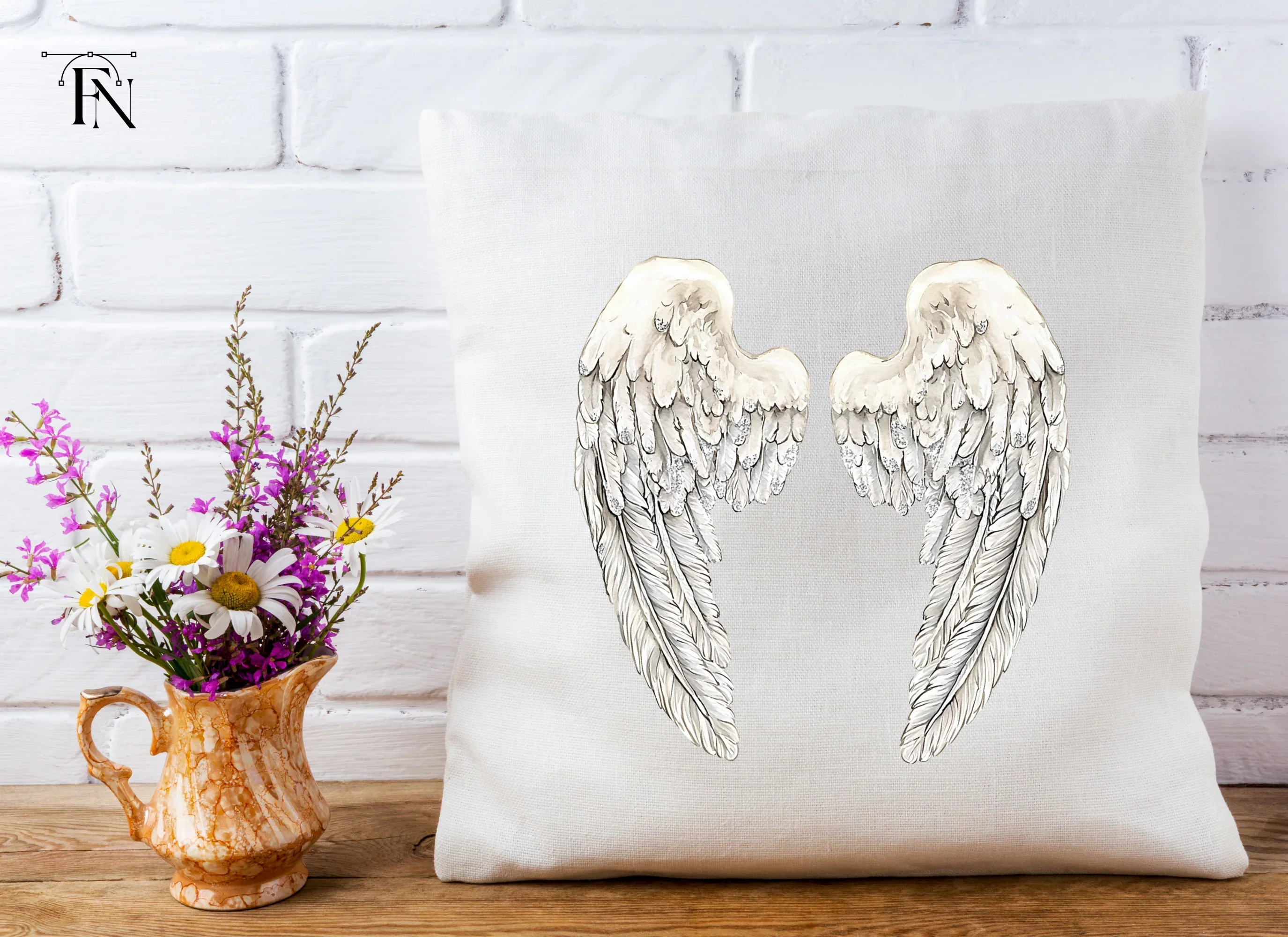 Graceful White Feathered Wings Clipart Bundle - Image 4