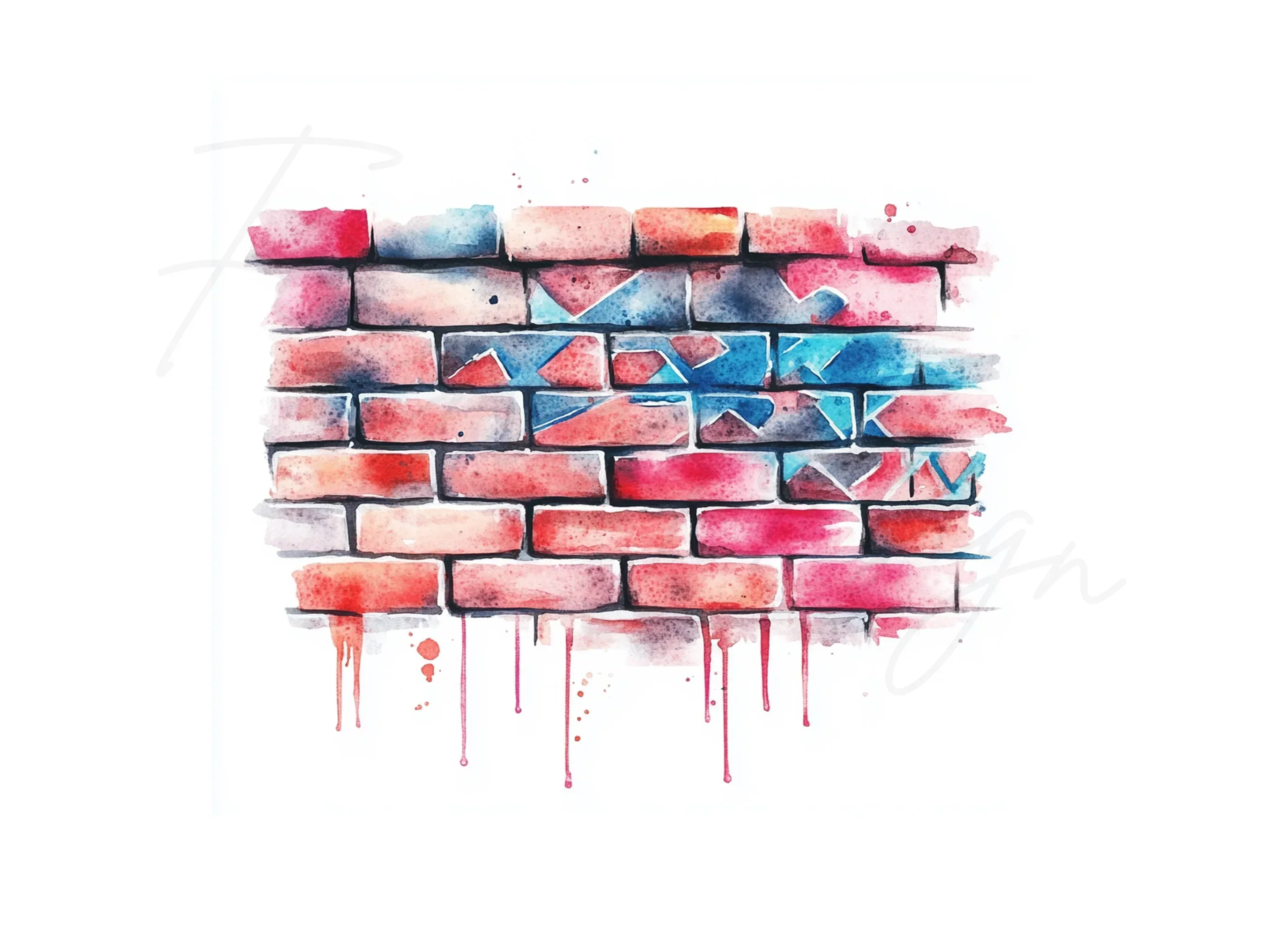 Graffiti Brick Wall Clipart Bundle - Image 3