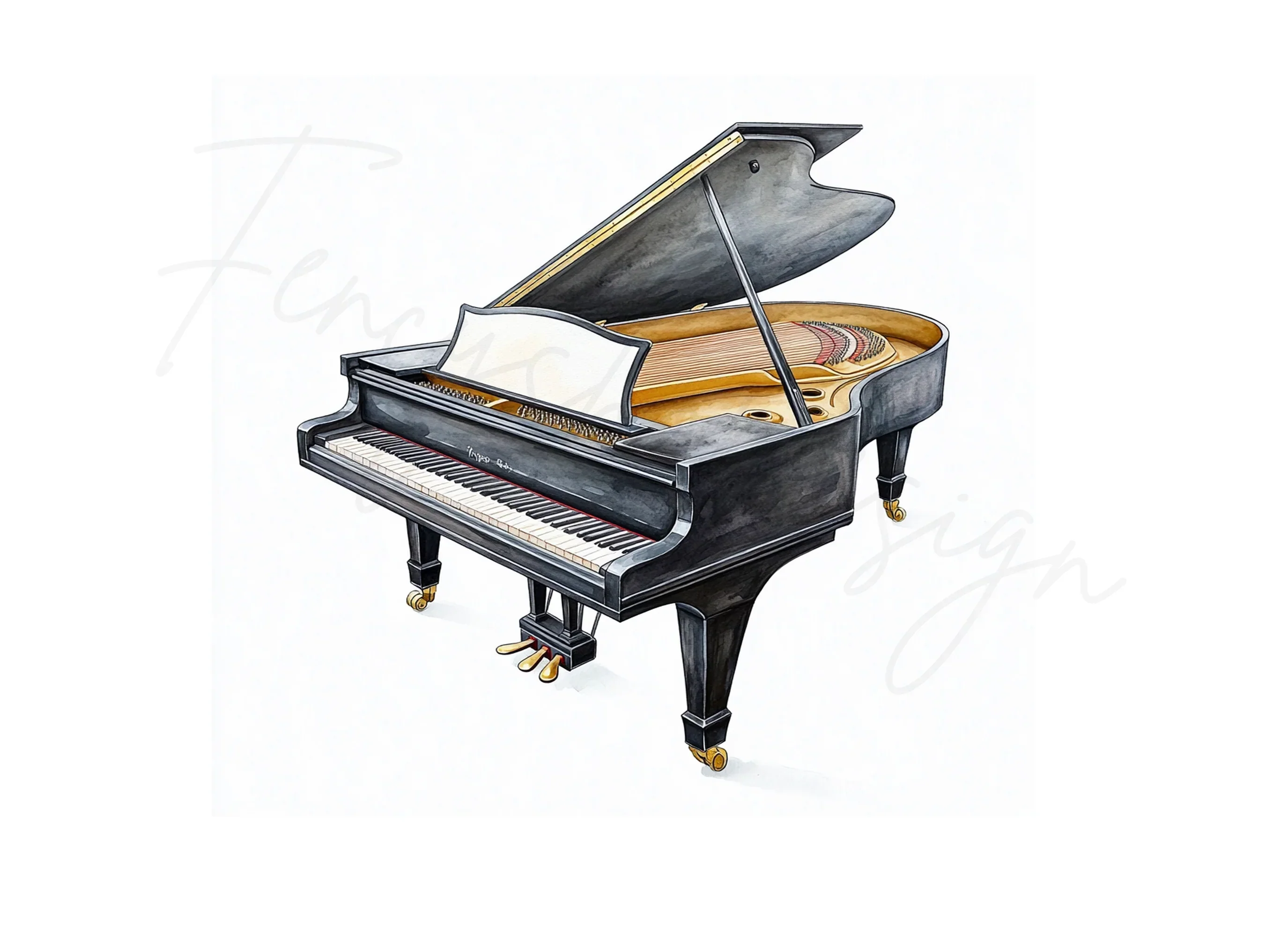 Grand Piano Clipart Bundle - Image 3