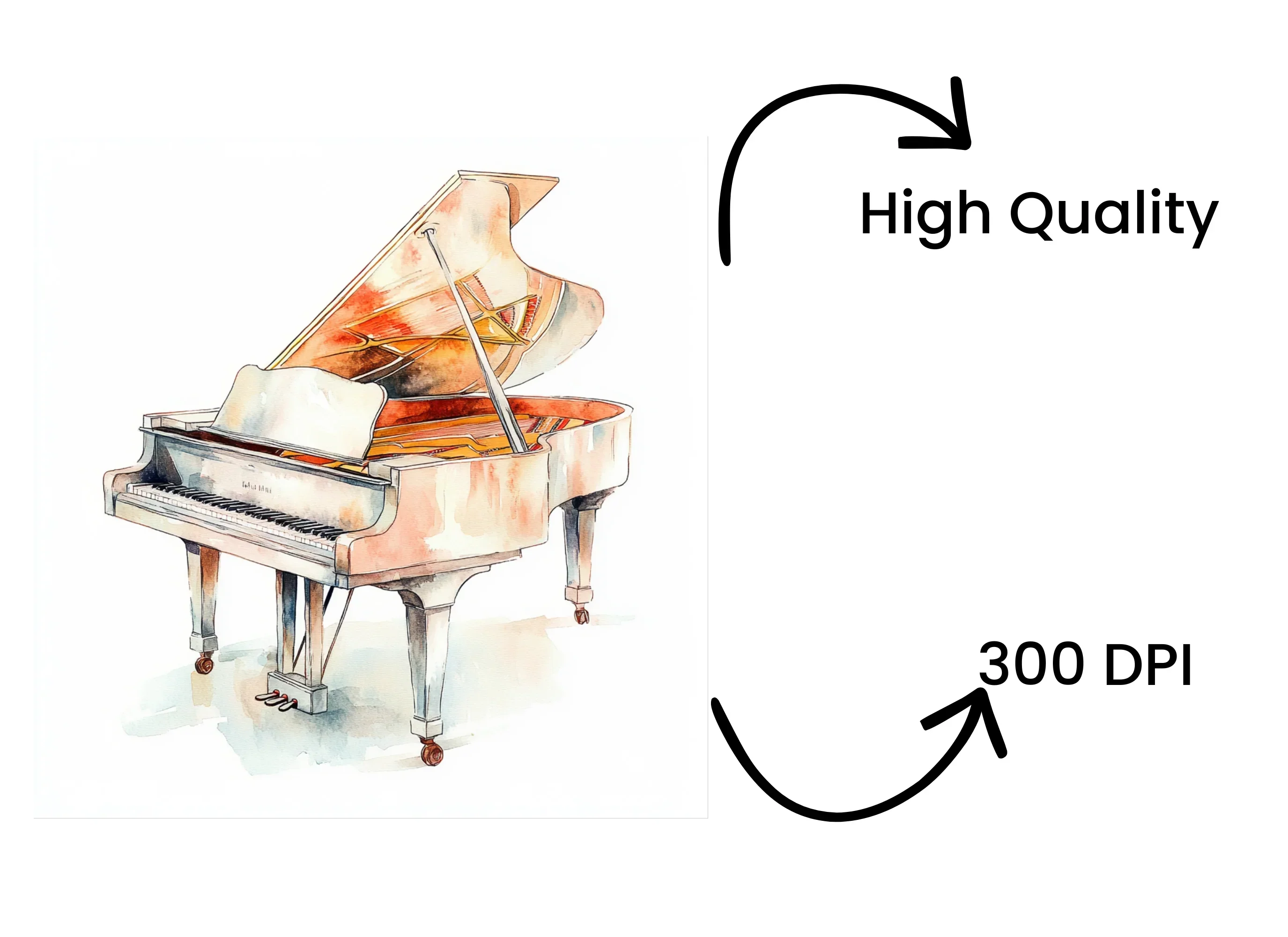 Grand Piano Clipart Bundle - Image 4