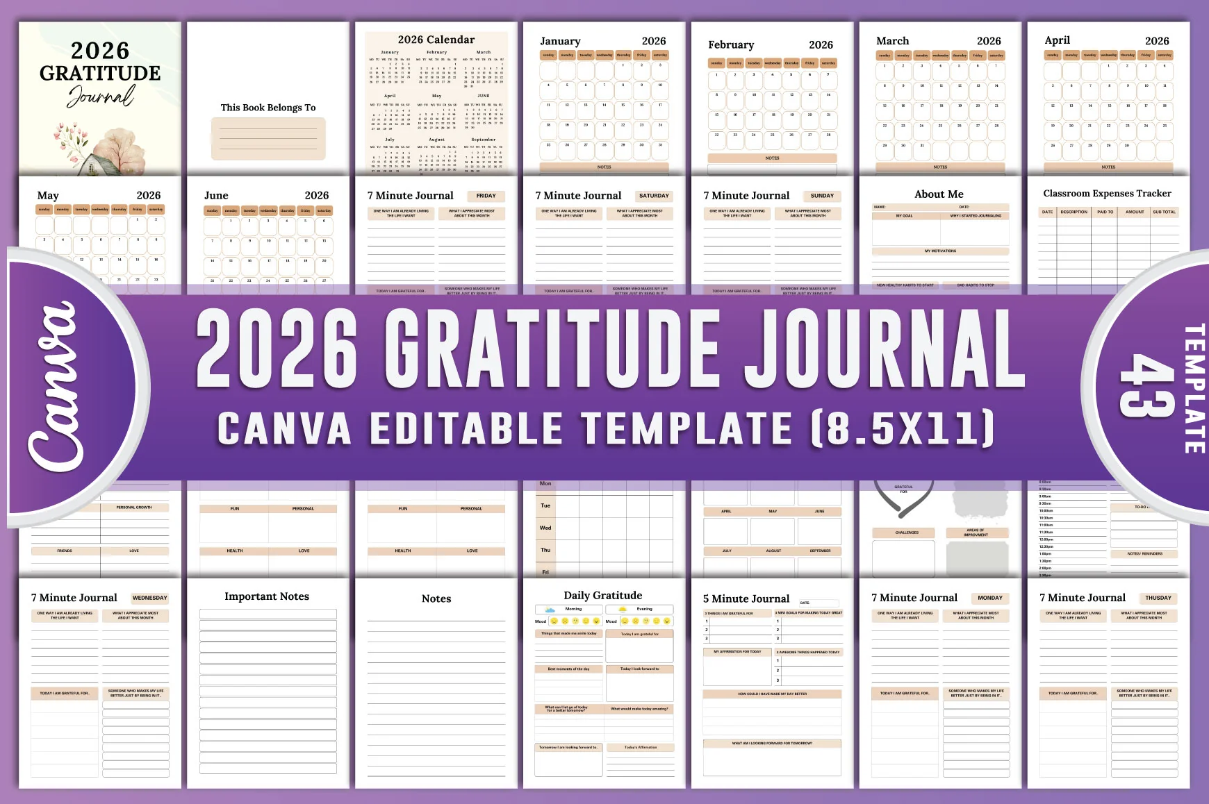 Gratitude Journal for Daily Reflection