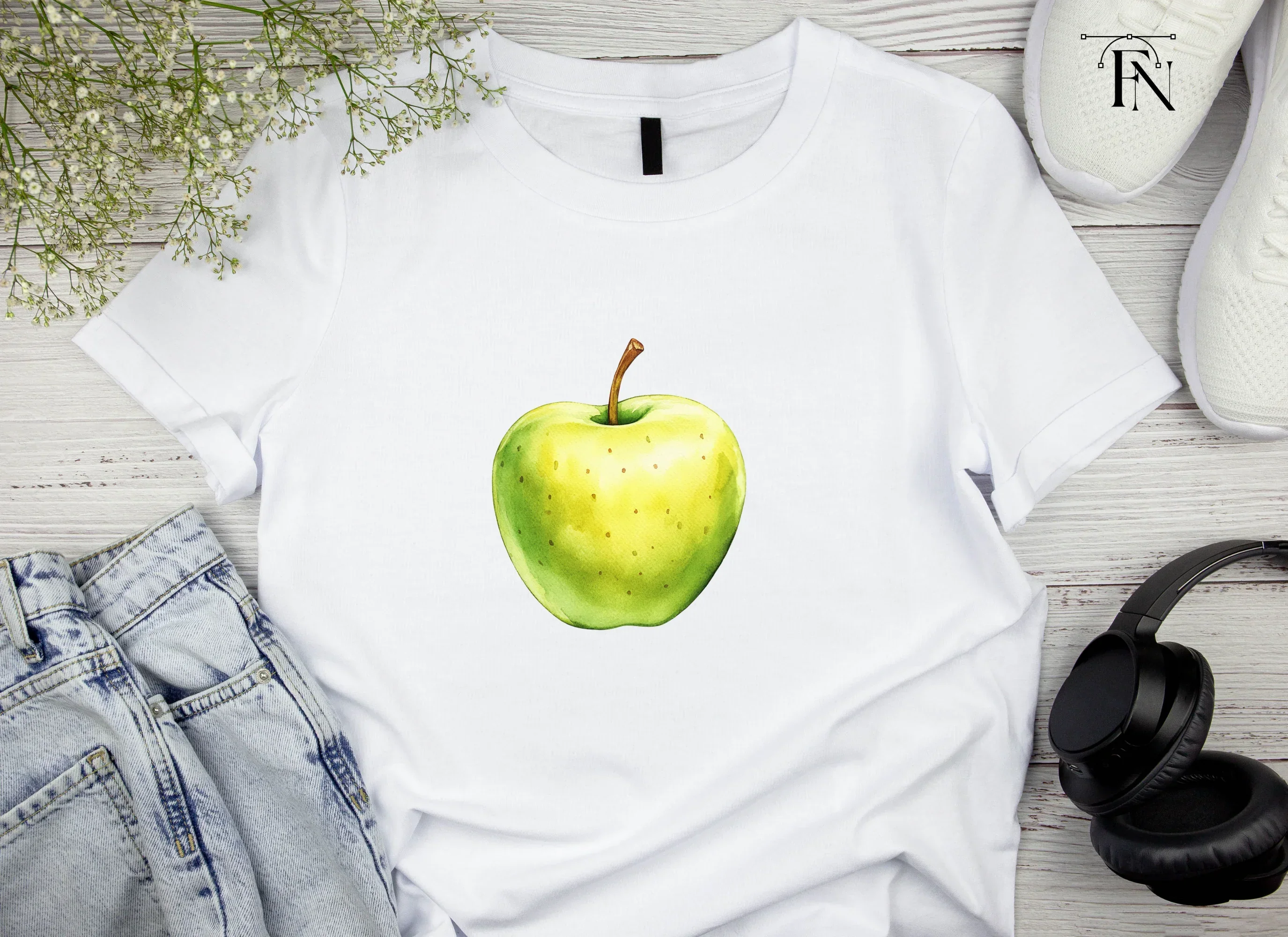Green Apple Clipart Bundle - Image 3