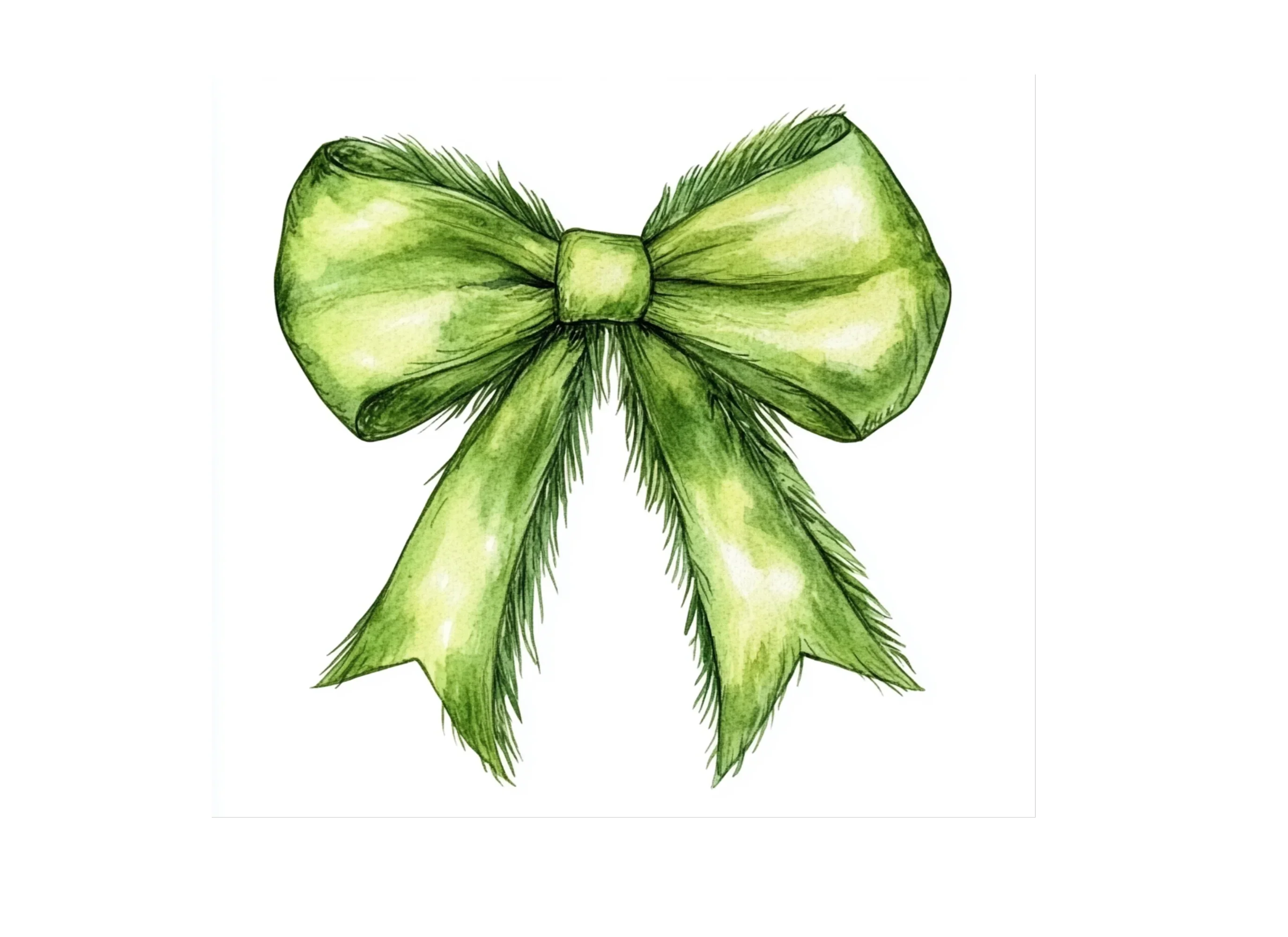 Green Christmas Bows Clipart Bundle - Image 2