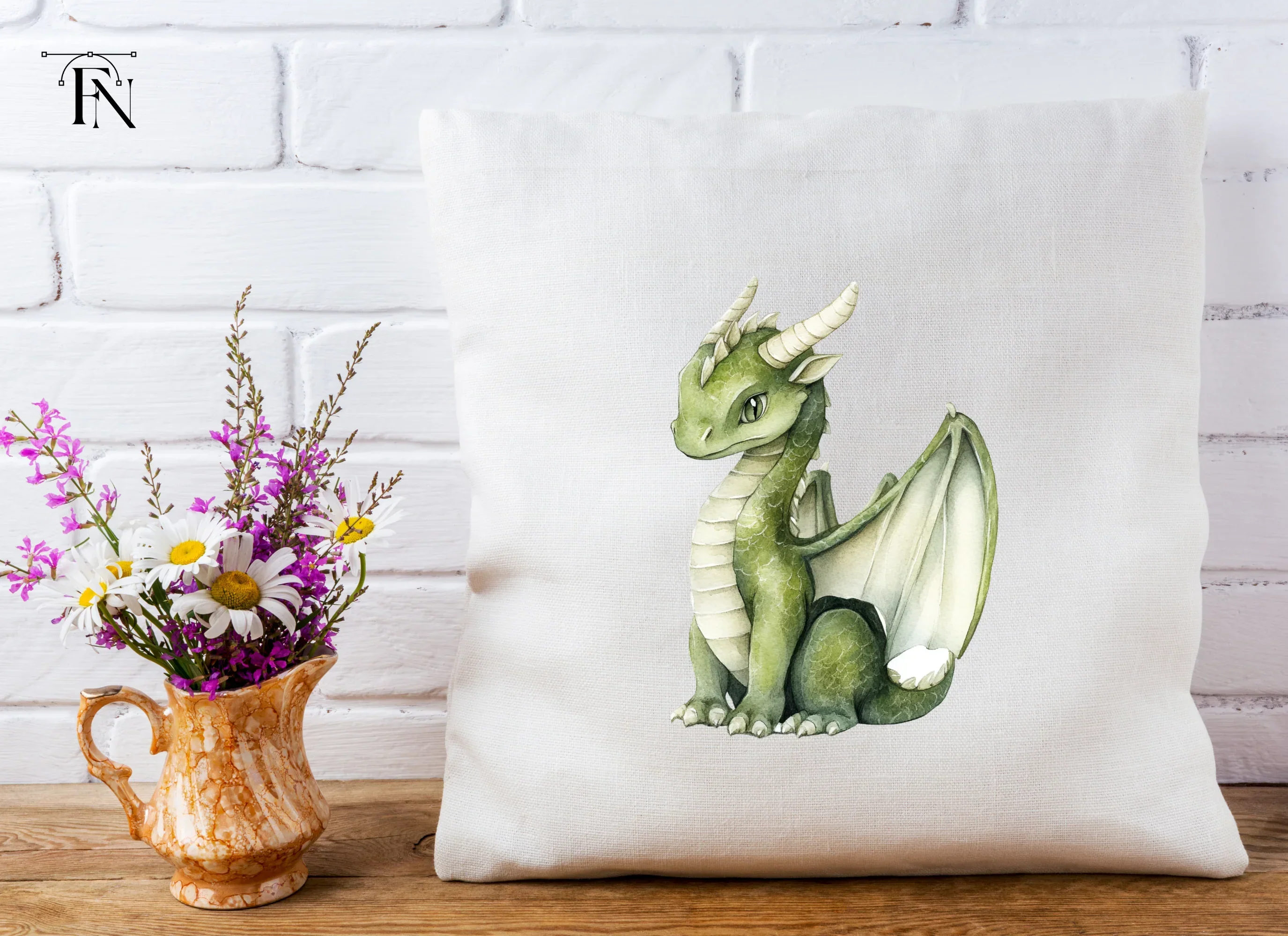Green Dragon Clipart Bundle - Image 5