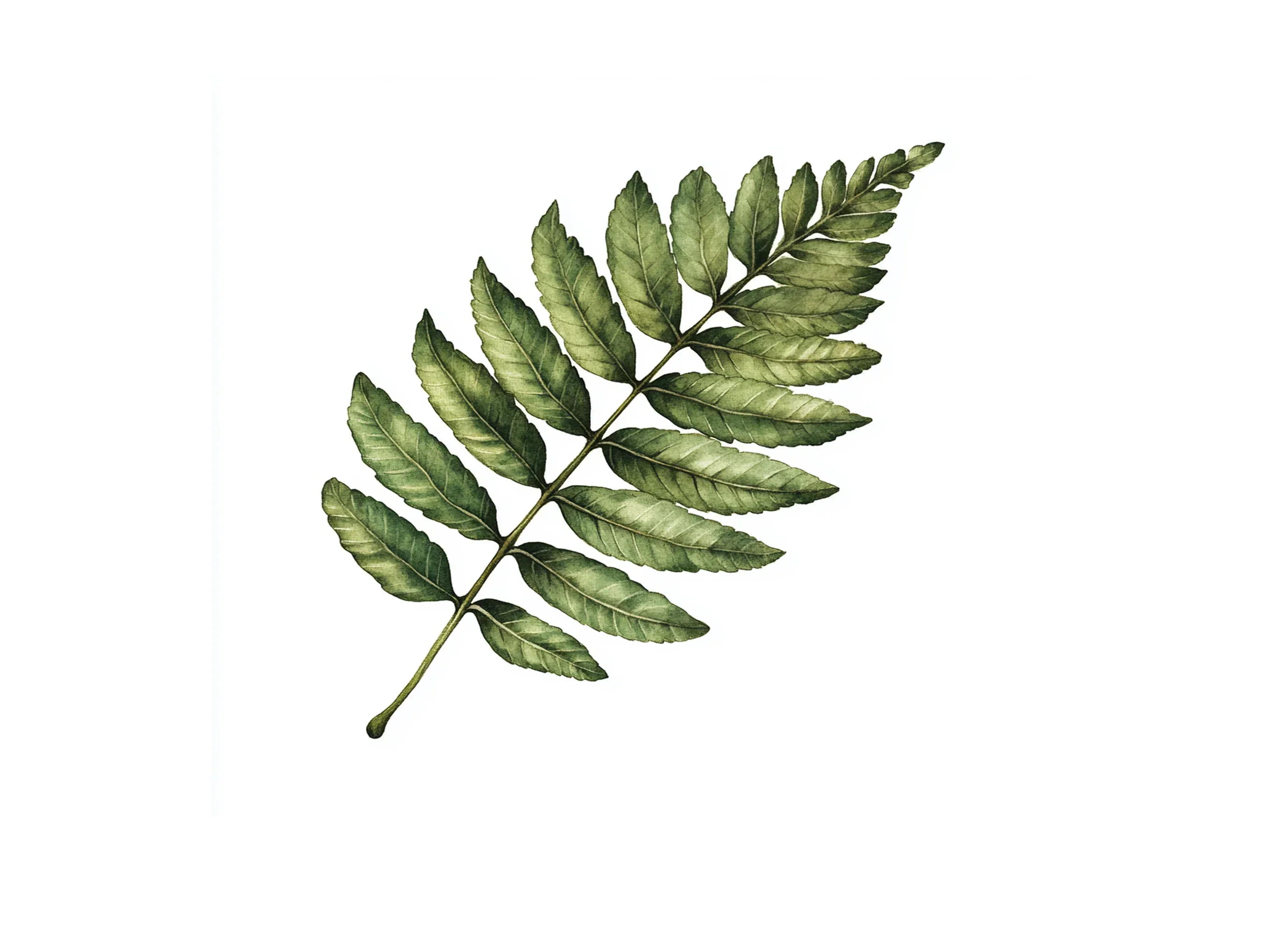 Green Fern and Branch Clipart Bundle - Image 3