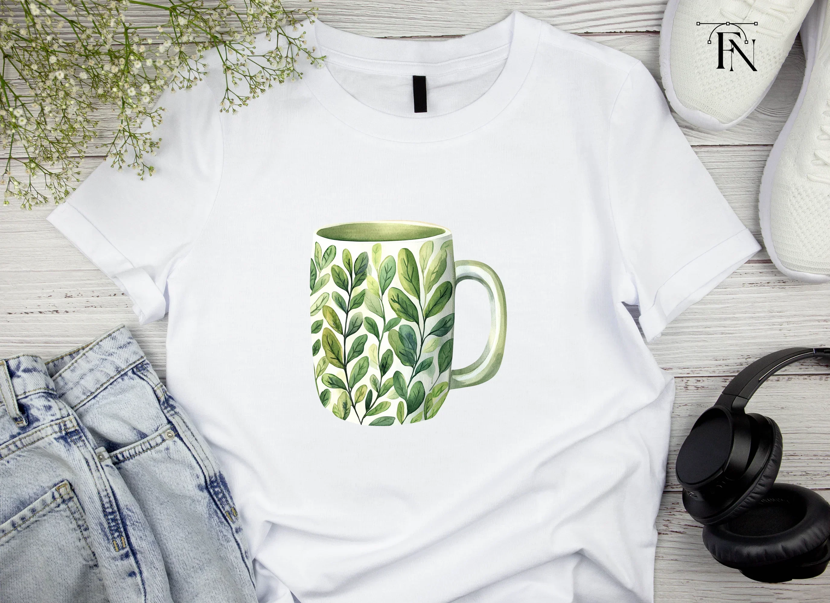 Green Leaf Pattern Clipart Bundle - Image 4