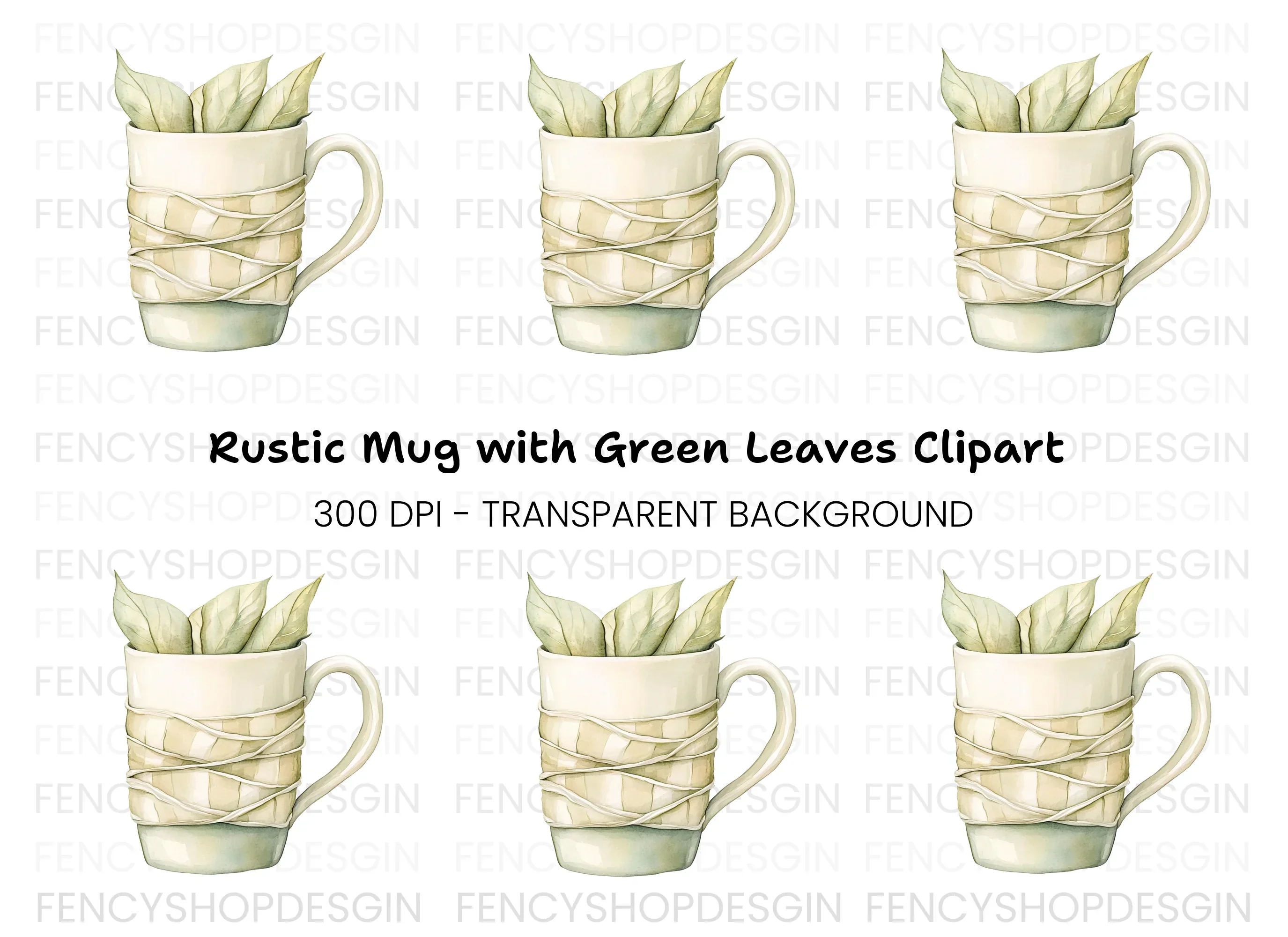 Green Leaves Clipart Bundle