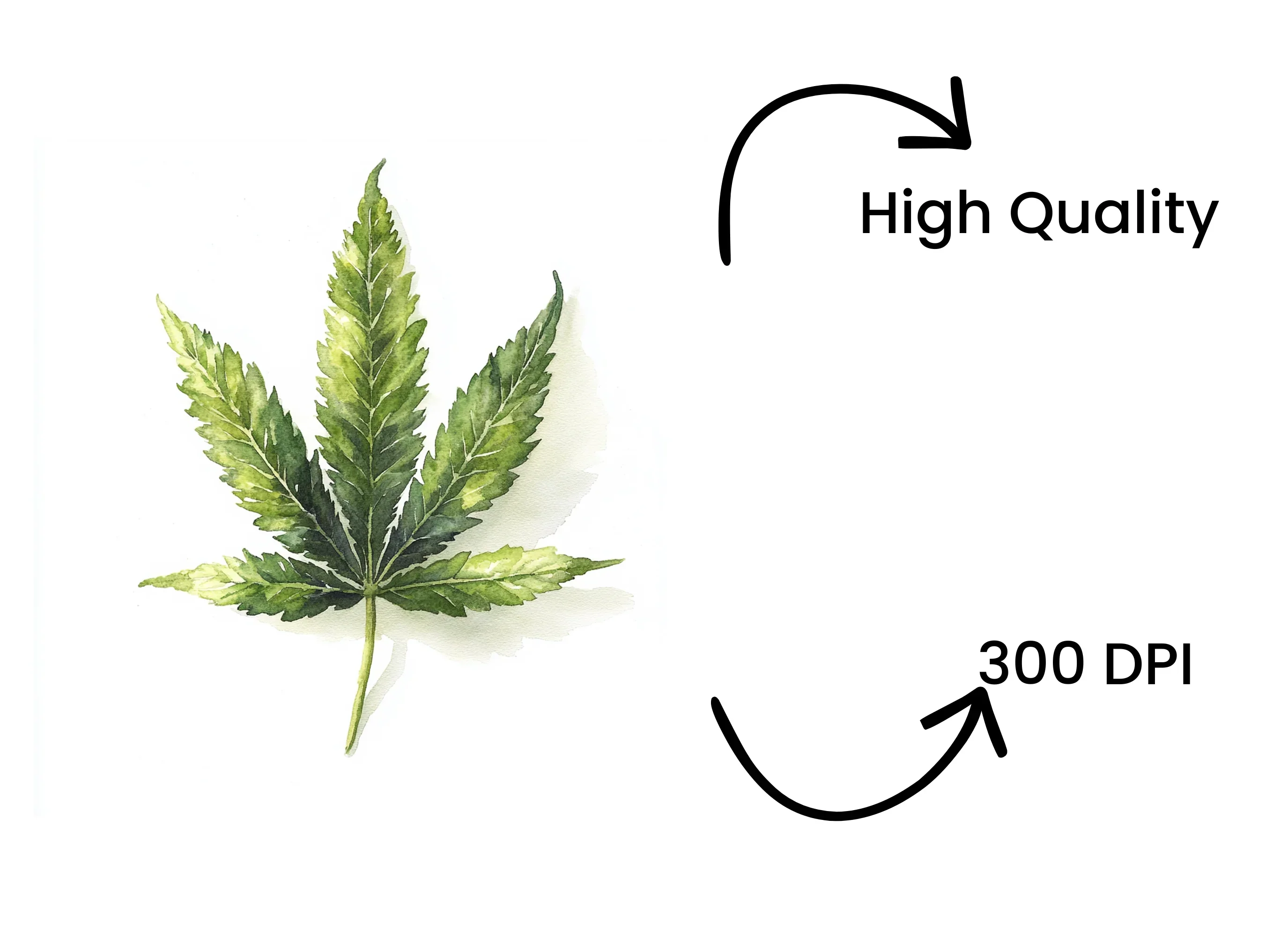Green Marijuana Leaf Clipart Bundle - Image 4