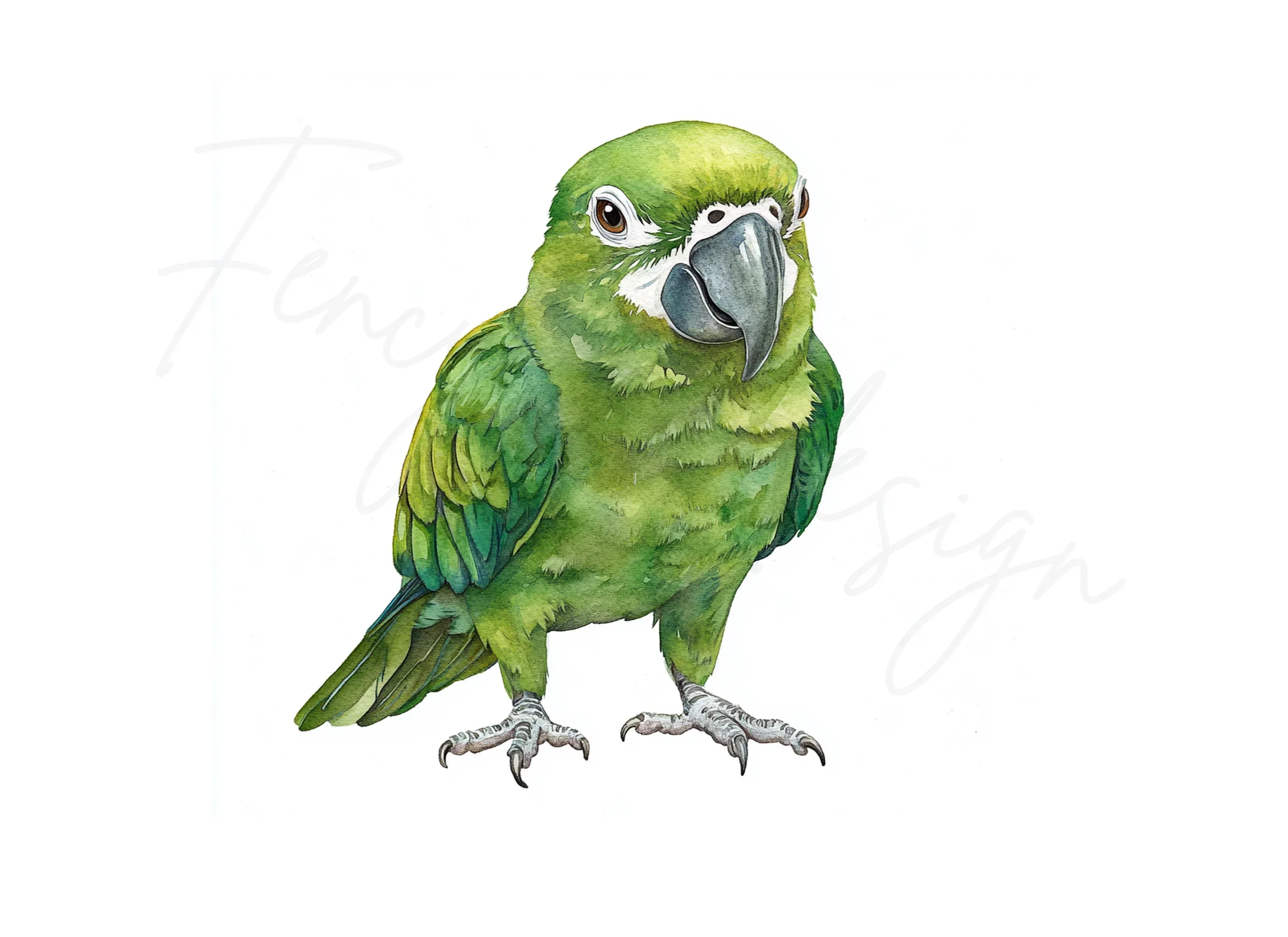 Green Parrot Clipart Bundle - Image 2