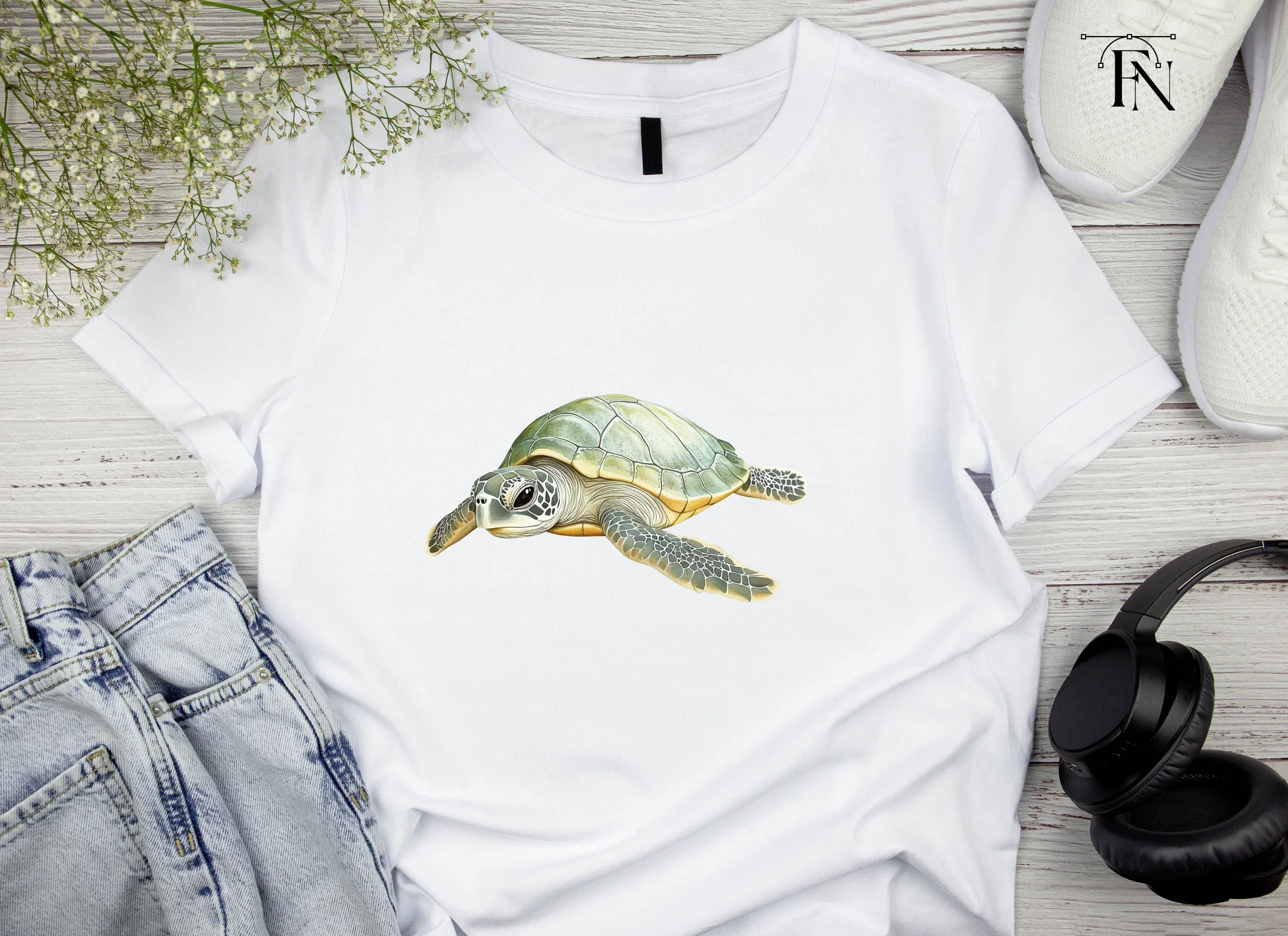 Green Sea Turtle Clipart Bundle - Image 4