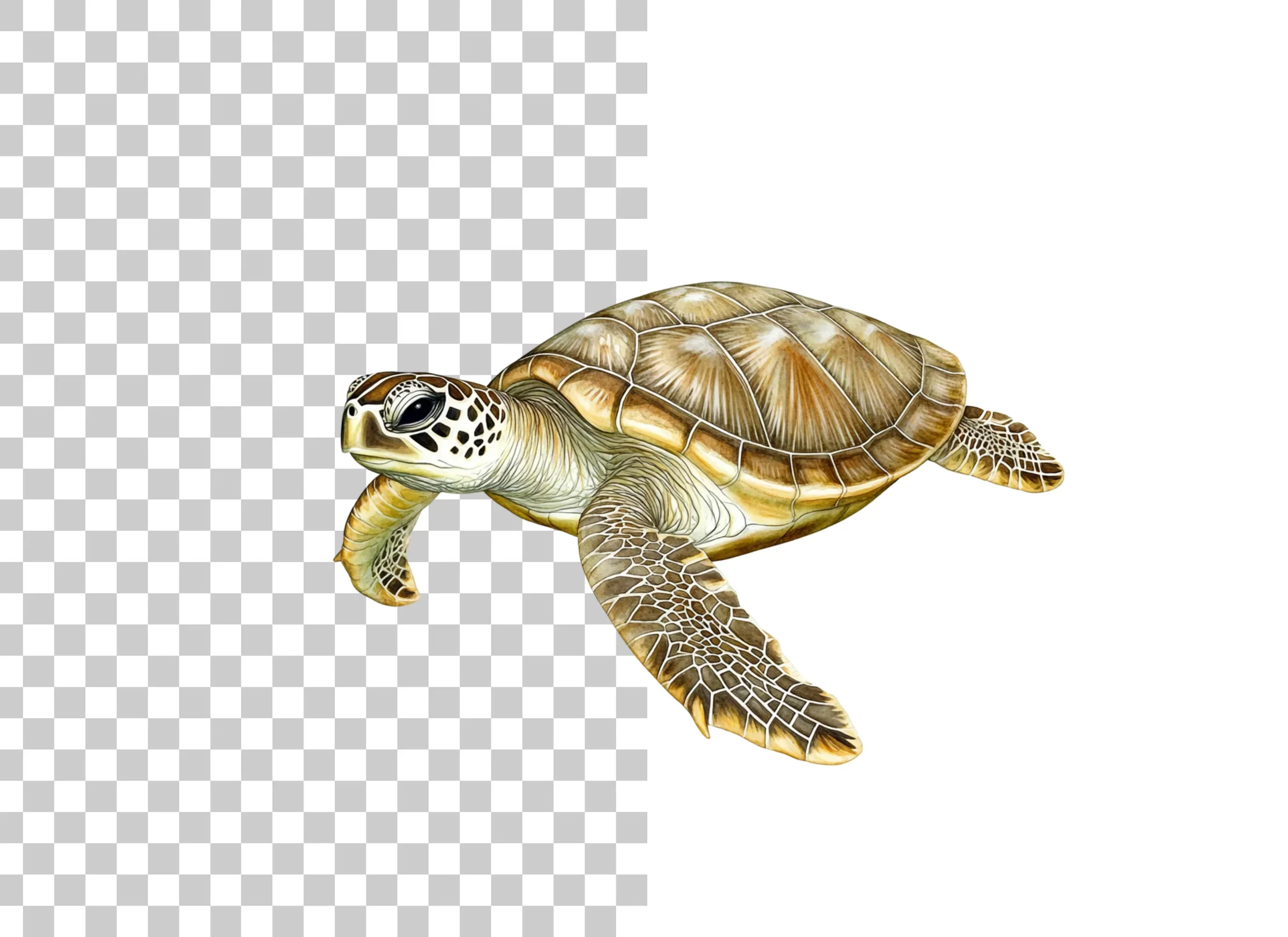 Green Sea Turtle Clipart Bundle - Image 5