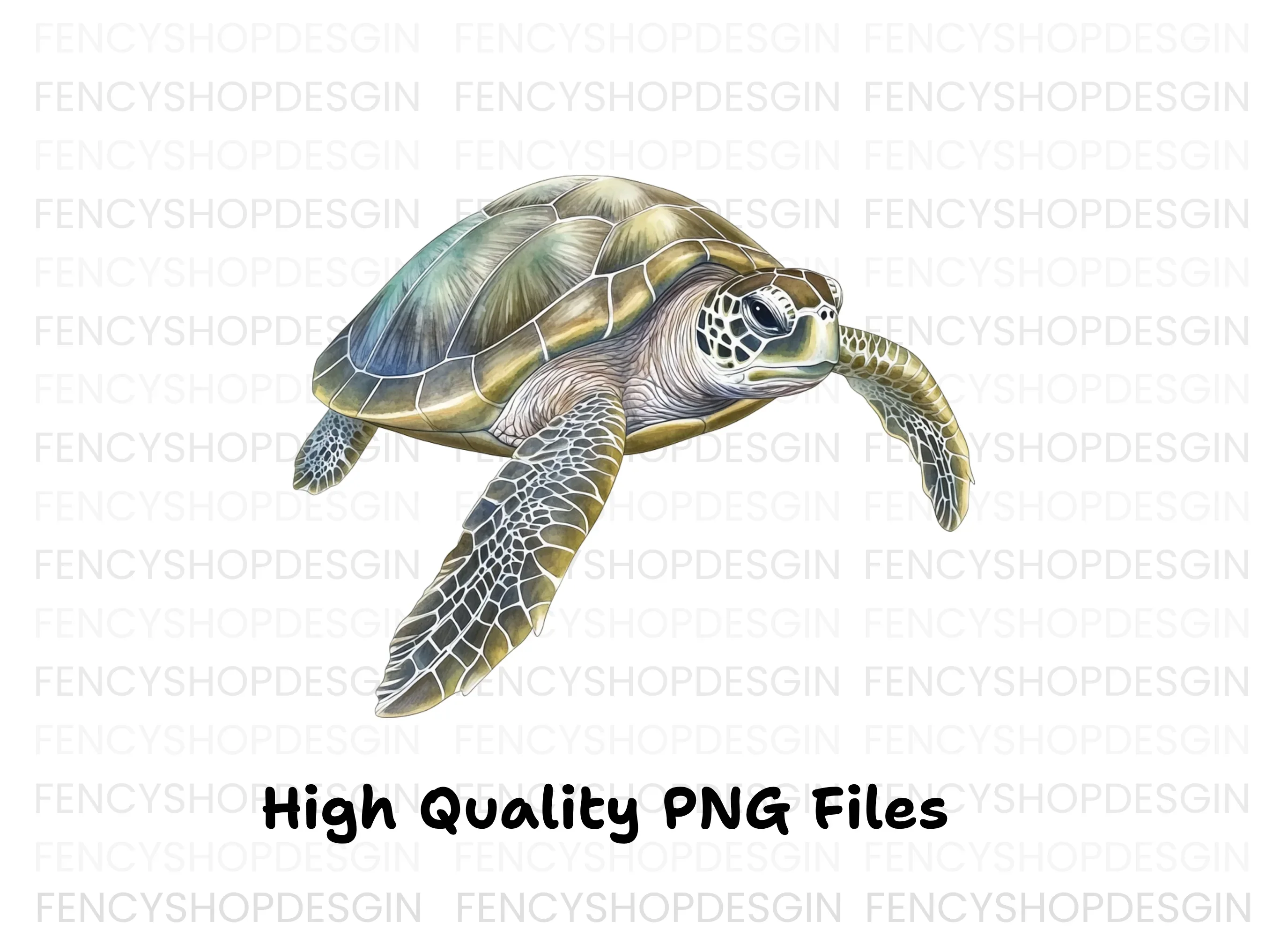 Green Sea Turtles Clipart Bundle - Image 3