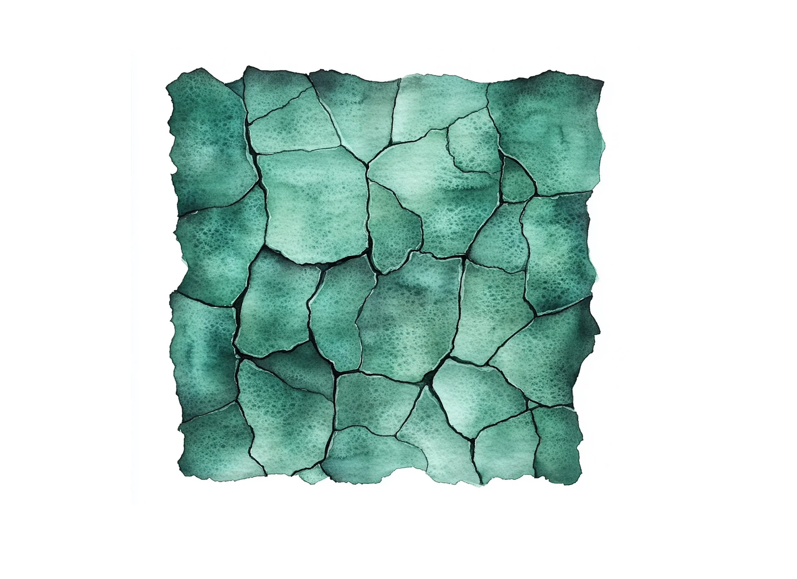Green Stone Wall Clipart Bundle - Image 3
